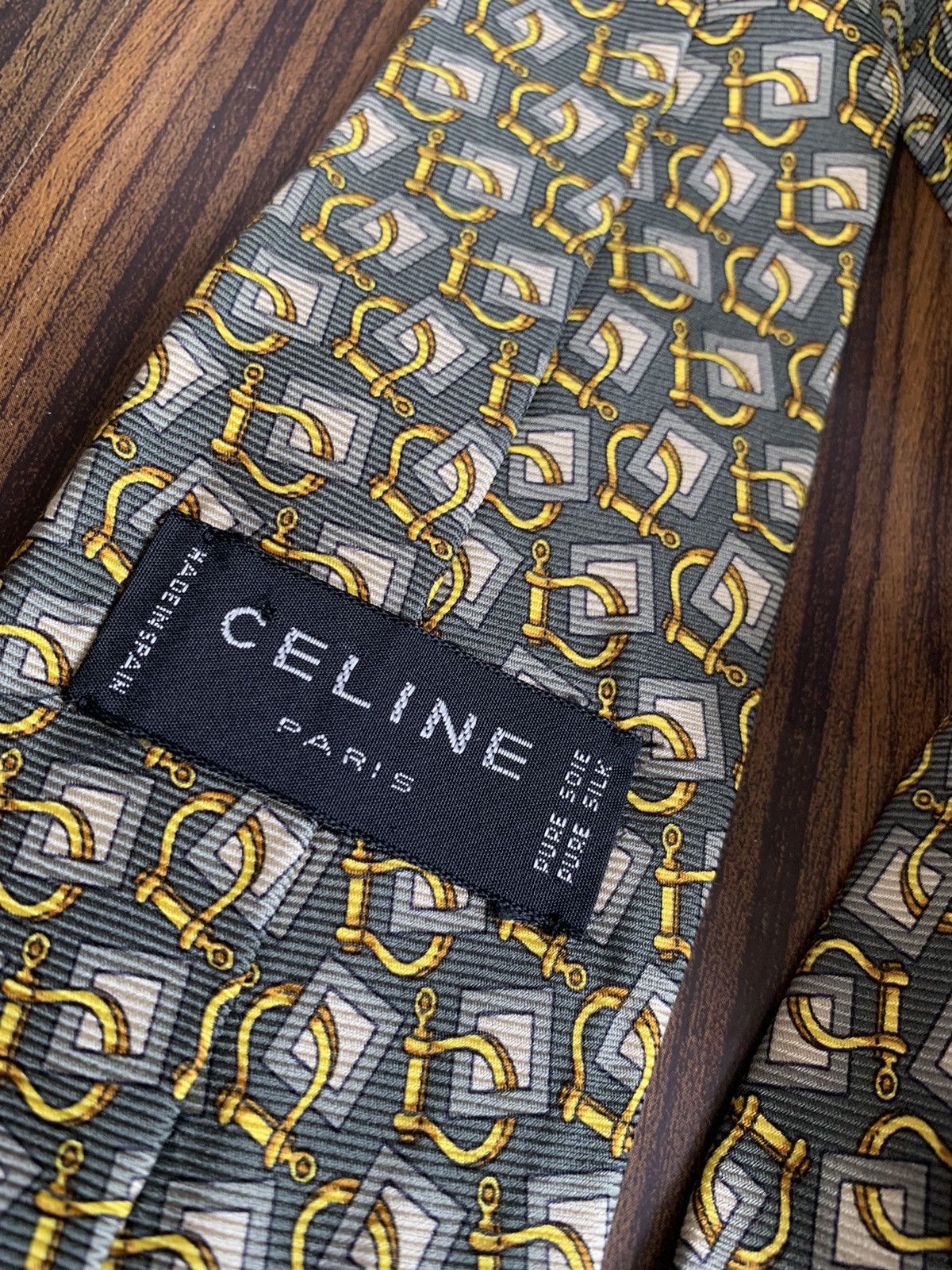 Celine Celine Silk Neck Tie Size ONE SIZE - 4 Thumbnail