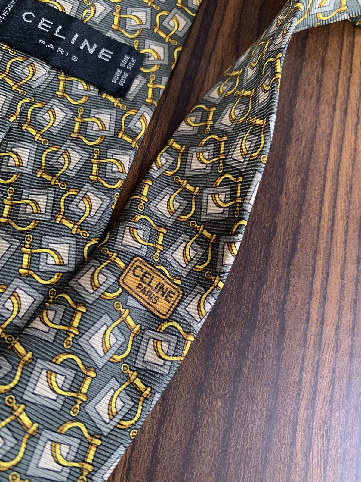 Celine Celine Silk Neck Tie Size ONE SIZE - 3 Thumbnail