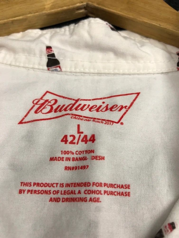 Budweiser × Vintage Budweiser Full Print Shirt Size US L / EU 52-54 / 3 - 7 Thumbnail