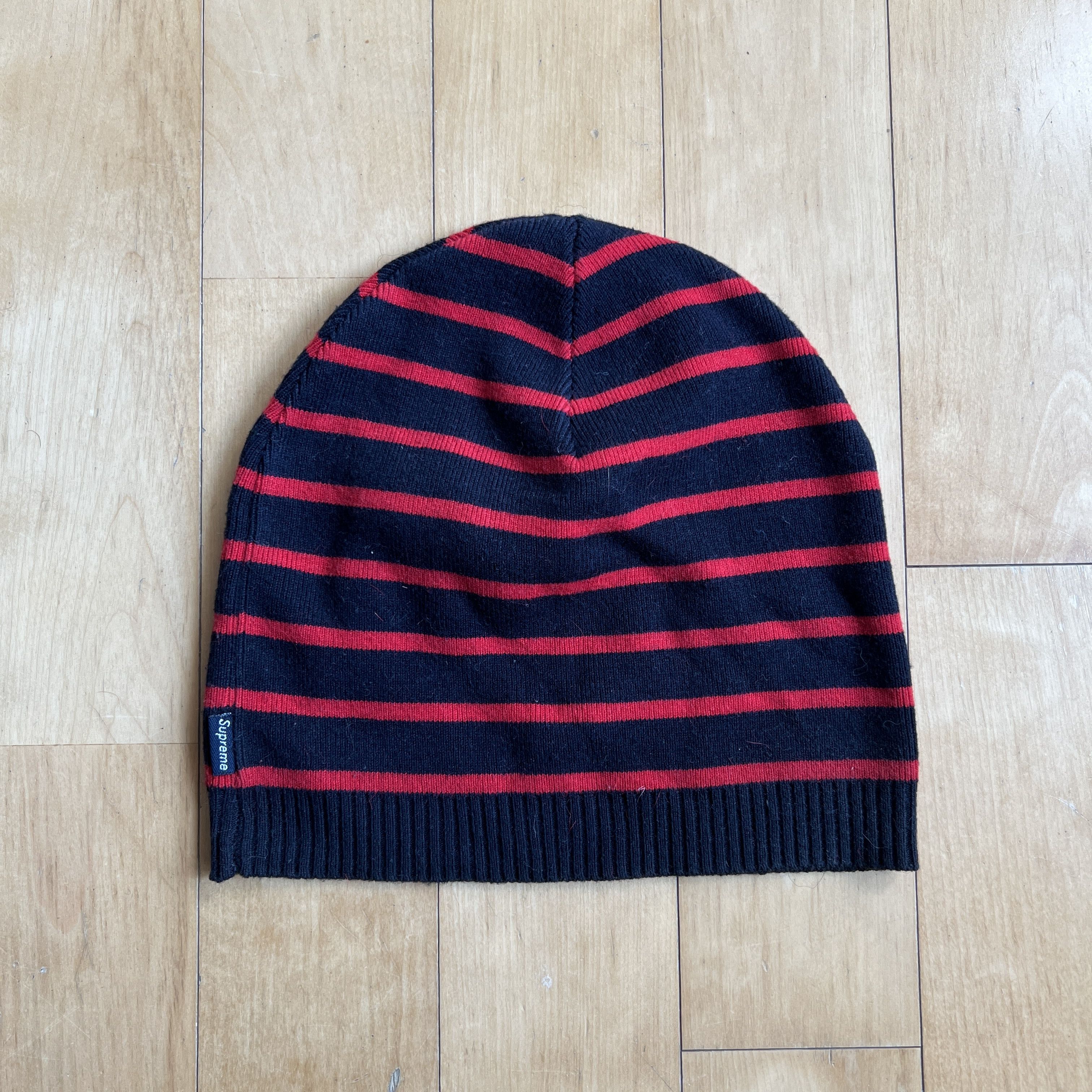 Supreme Stripe Beanie | Grailed