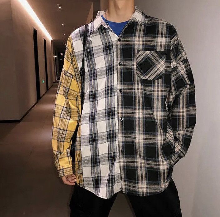 Cotton Plaid Long Sleeves Button up