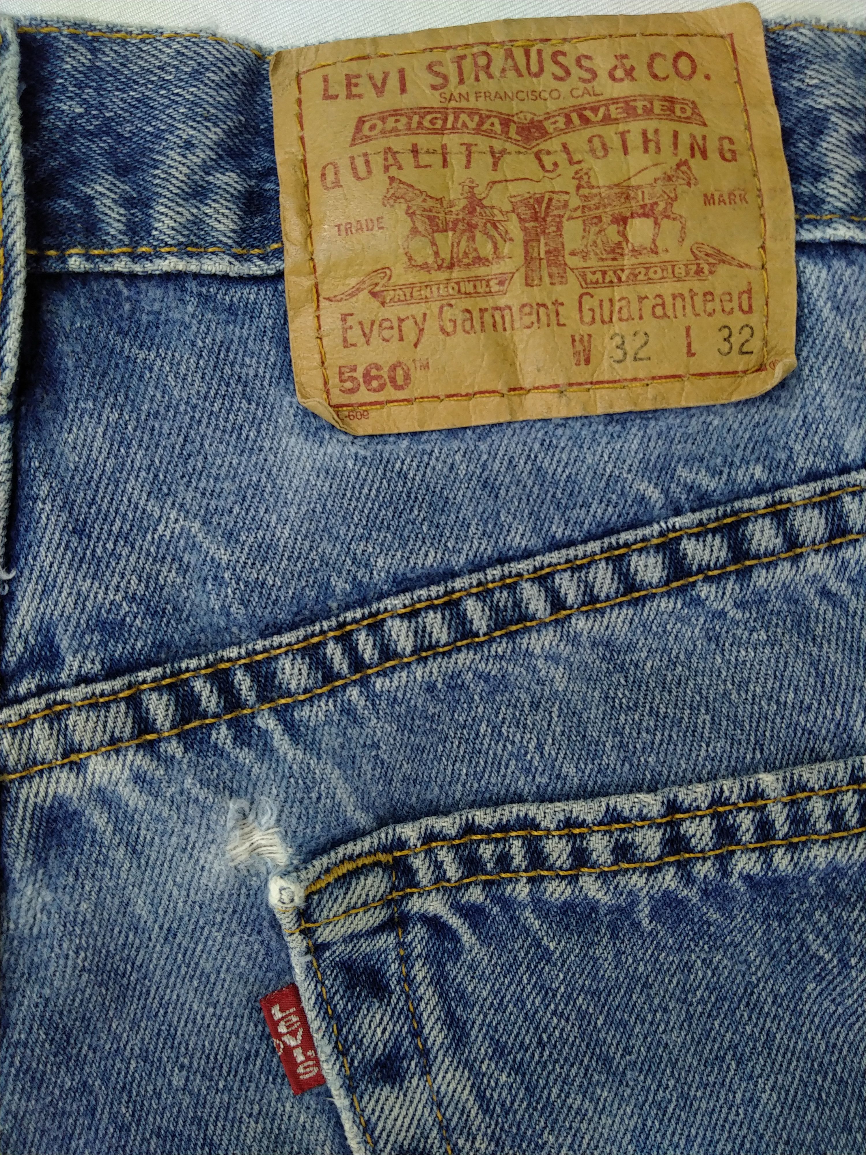 Levi's Blue Vintage Levi's 560 USA Jeans 32x32 Denim -JN897 Size US 32 / EU 48 - 10 Thumbnail