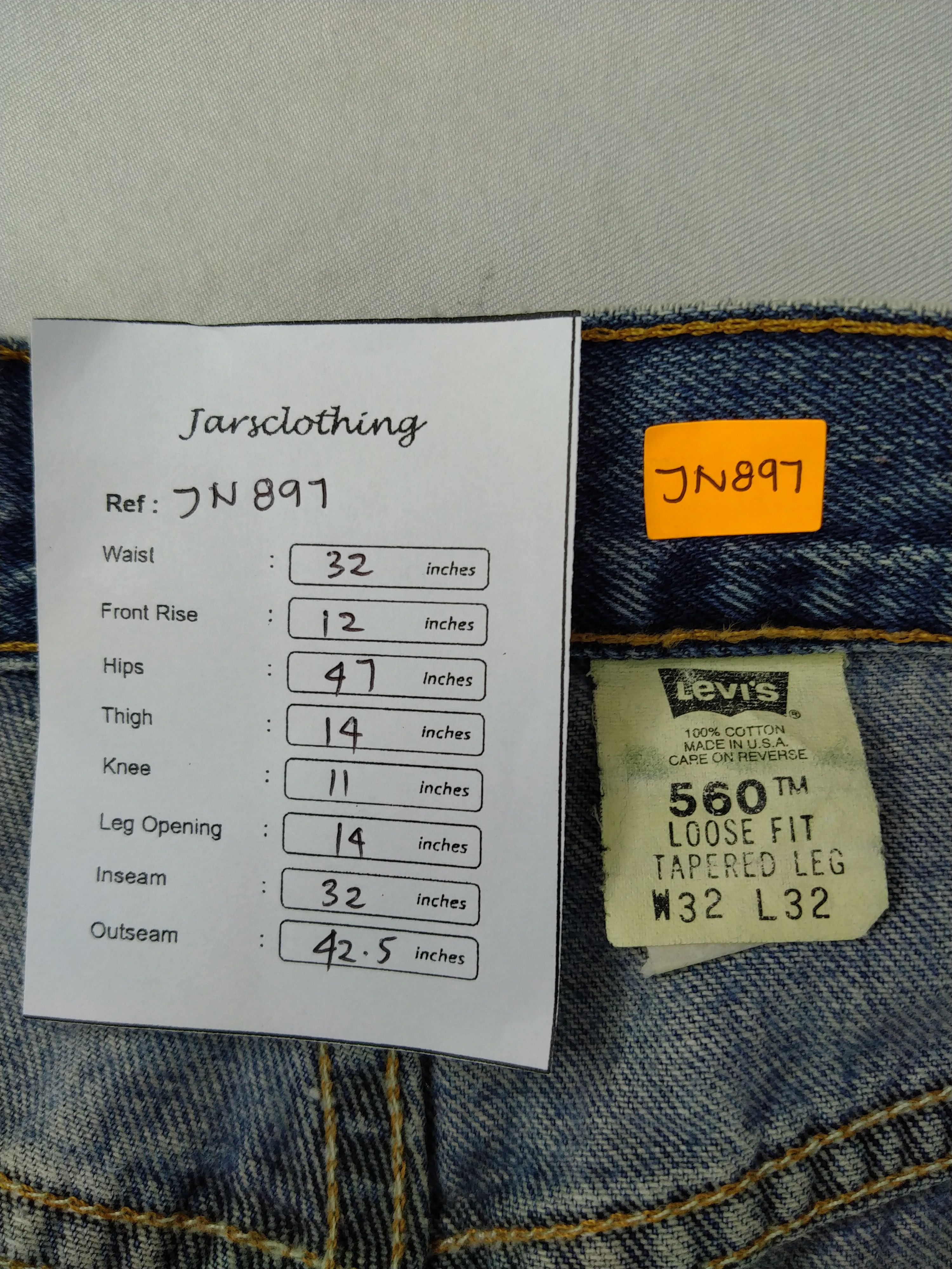 Levi's Blue Vintage Levi's 560 USA Jeans 32x32 Denim -JN897 Size US 32 / EU 48 - 8 Thumbnail
