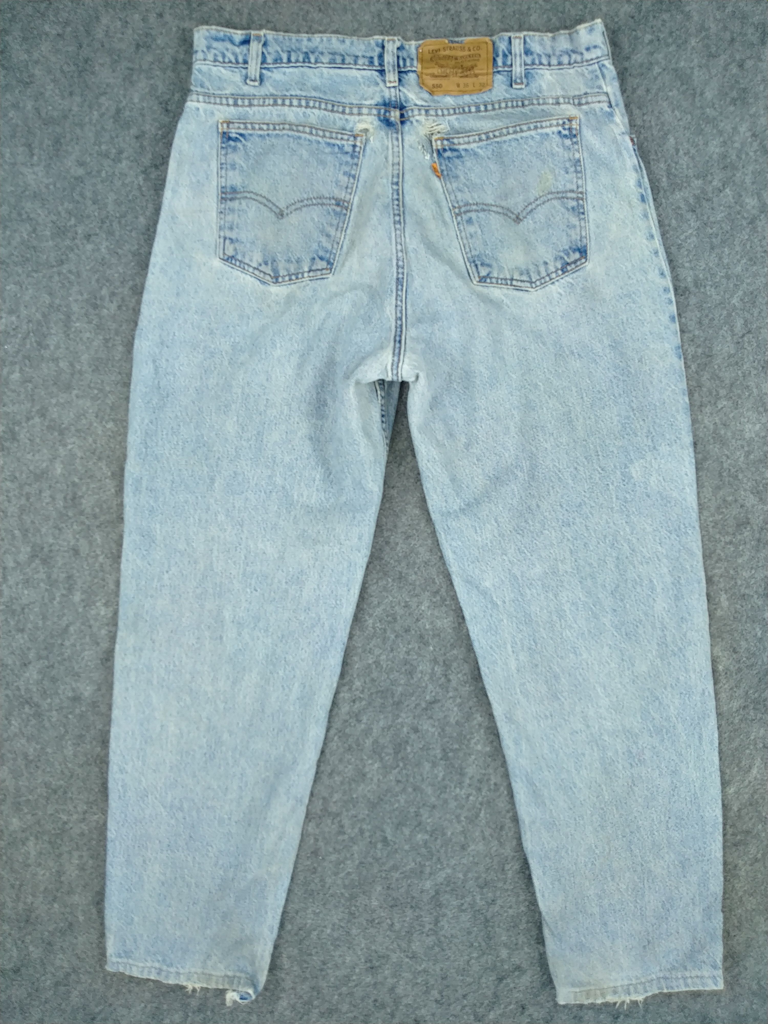 Levi's Vintage Levi's 550 Light Wash Orange Tab Denim -JN114 Size US 35 - 2 Thumbnail