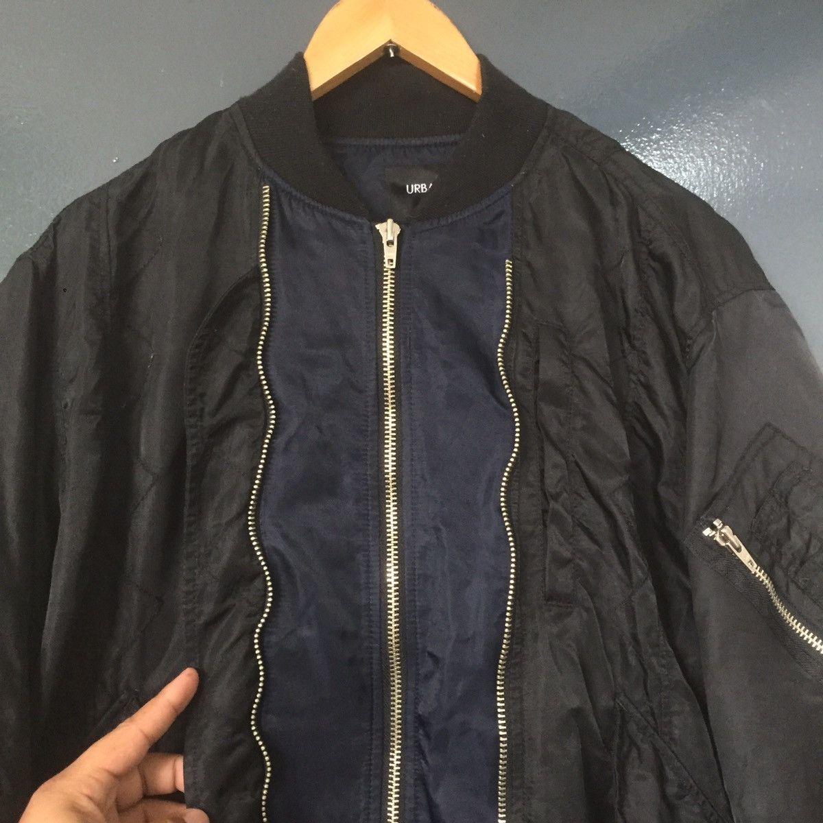 Japanese Brand Bomber korean brand rare design double zipper fit like XL Size US XL / EU 56 / 4 - 2 Thumbnail