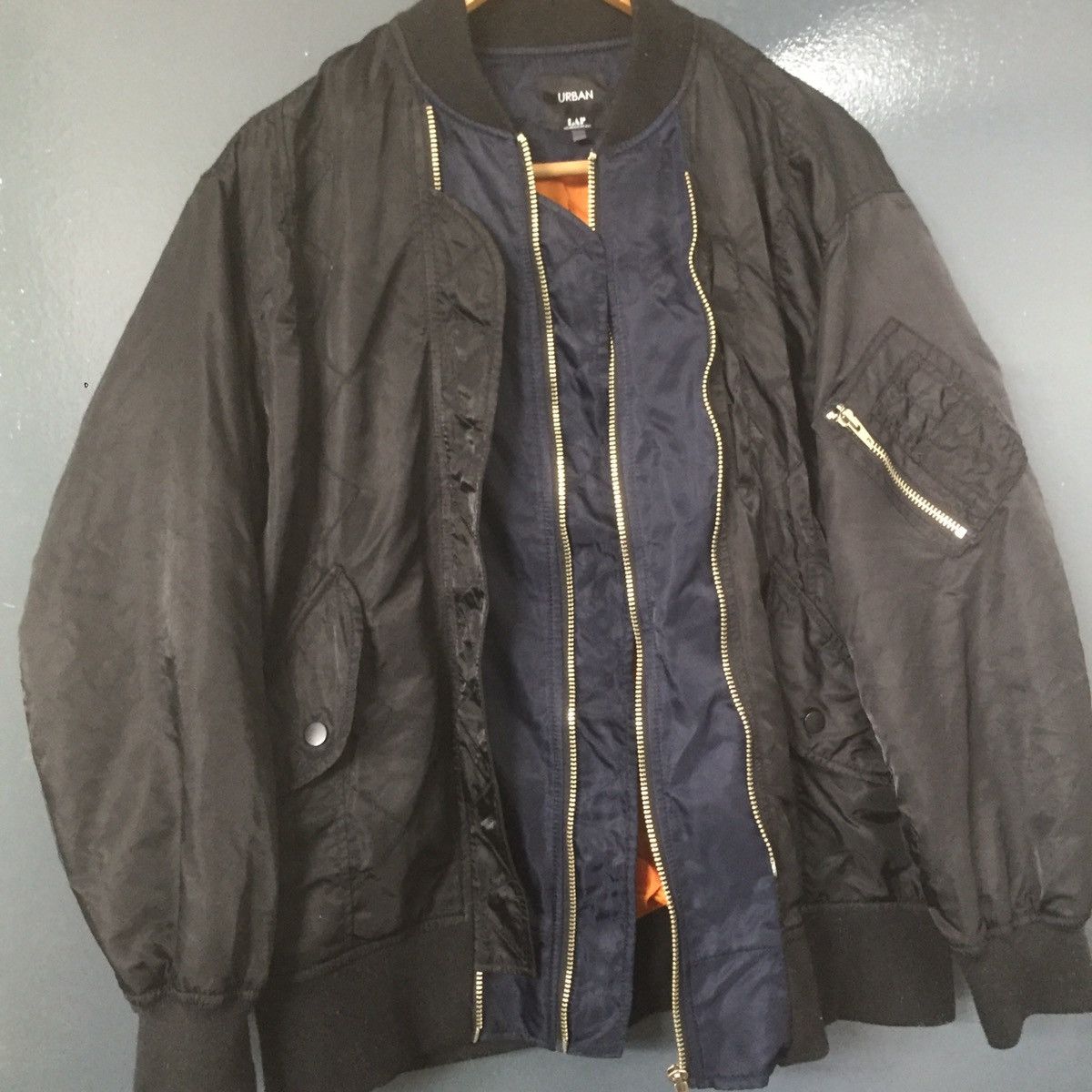 Japanese Brand Bomber korean brand rare design double zipper fit like XL Size US XL / EU 56 / 4 - 5 Thumbnail