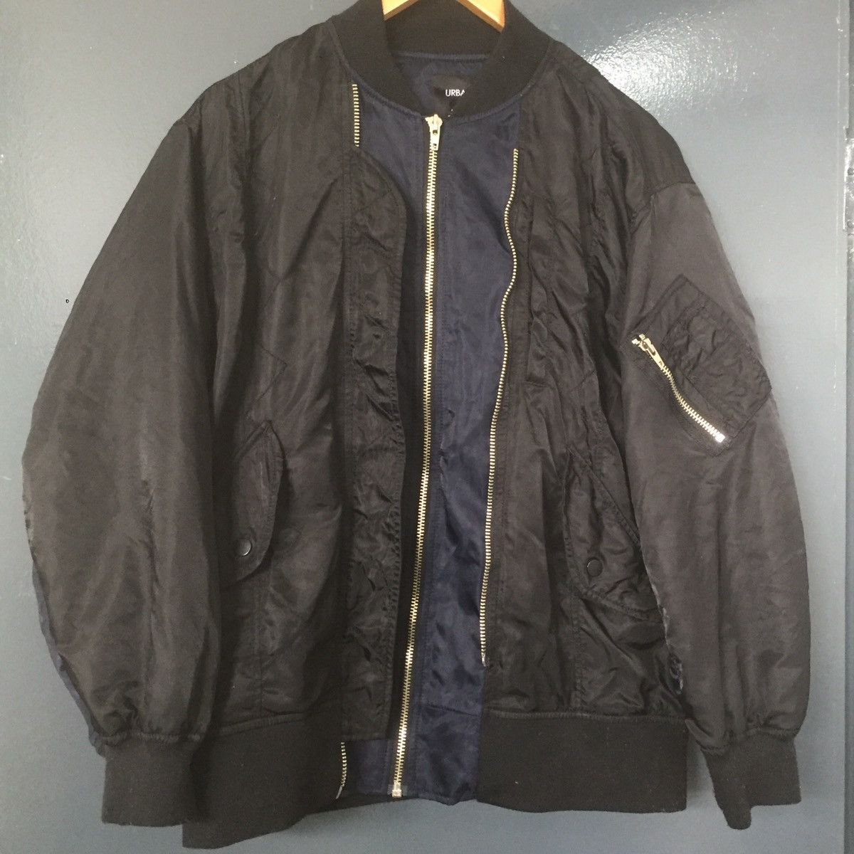 Japanese Brand Bomber korean brand rare design double zipper fit like XL Size US XL / EU 56 / 4 - 1 Thumbnail