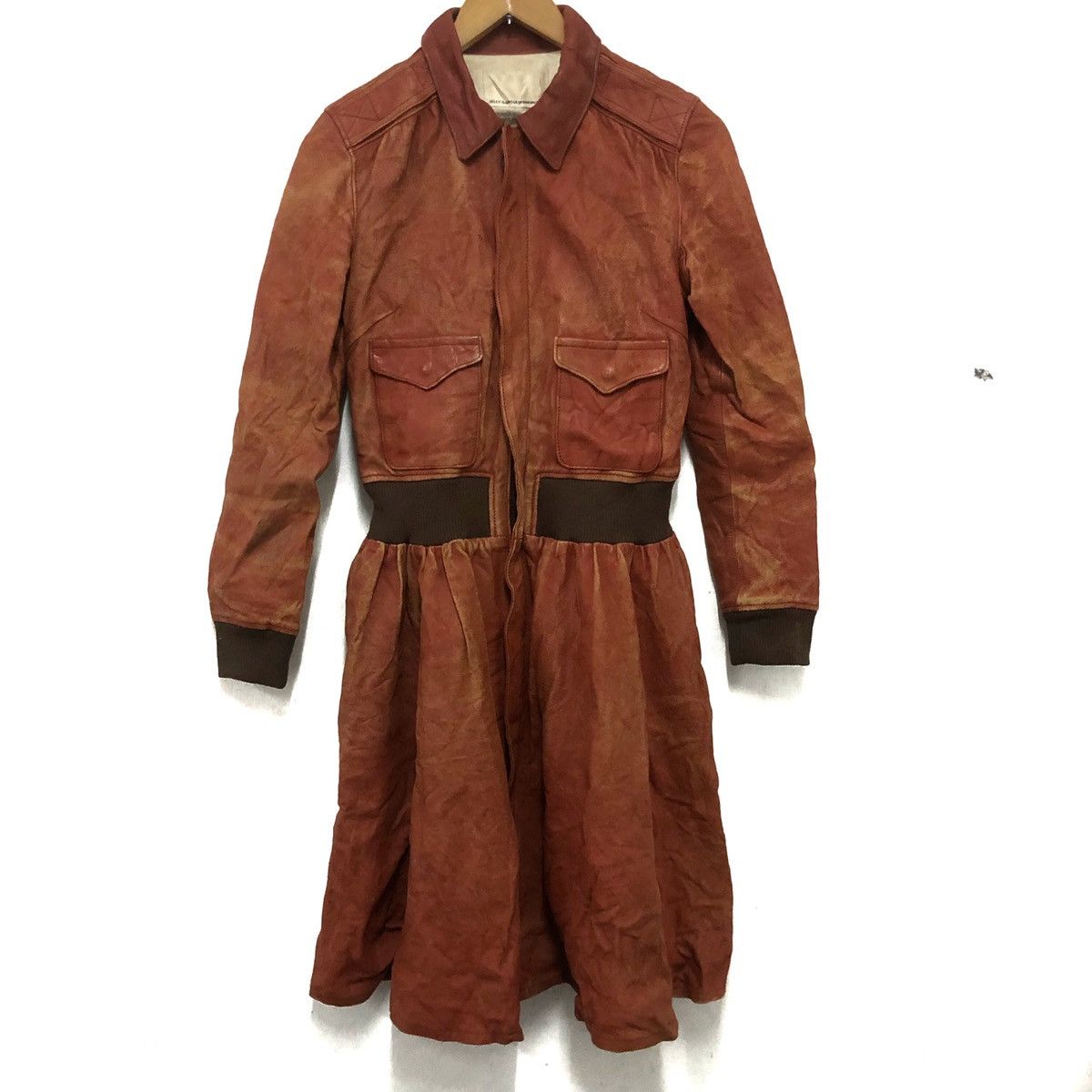 Vintage biker leather blousee made in japan