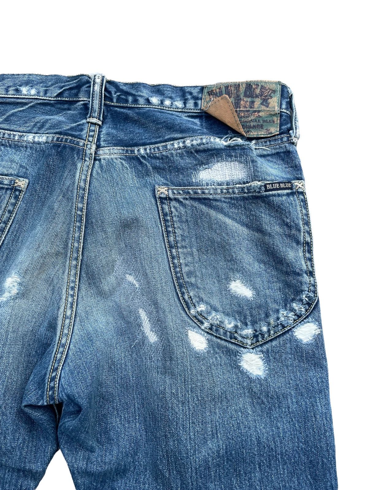 Blue Blue Japan × Vintage Vintage Blue Blue Japan Distresed Rework Denim Size US 35 - 11 Thumbnail