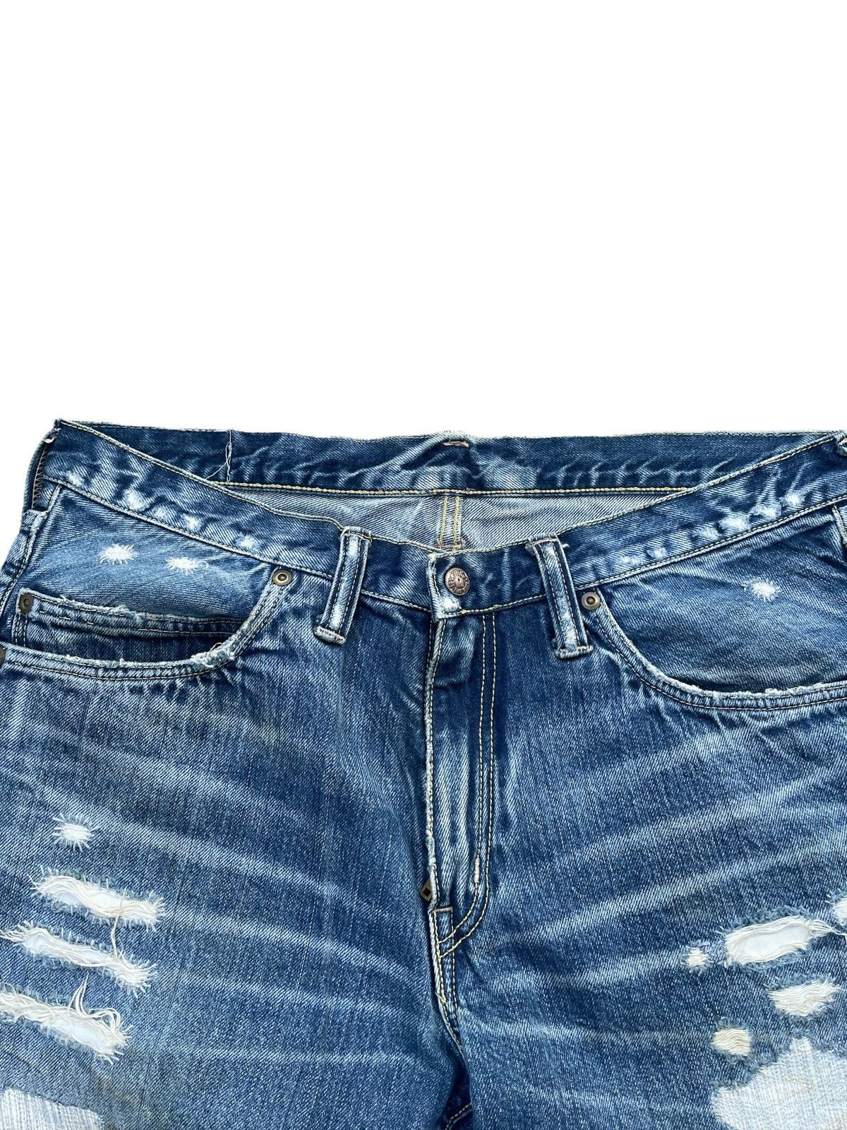 Blue Blue Japan × Vintage Vintage Blue Blue Japan Distresed Rework Denim Size US 35 - 7 Thumbnail