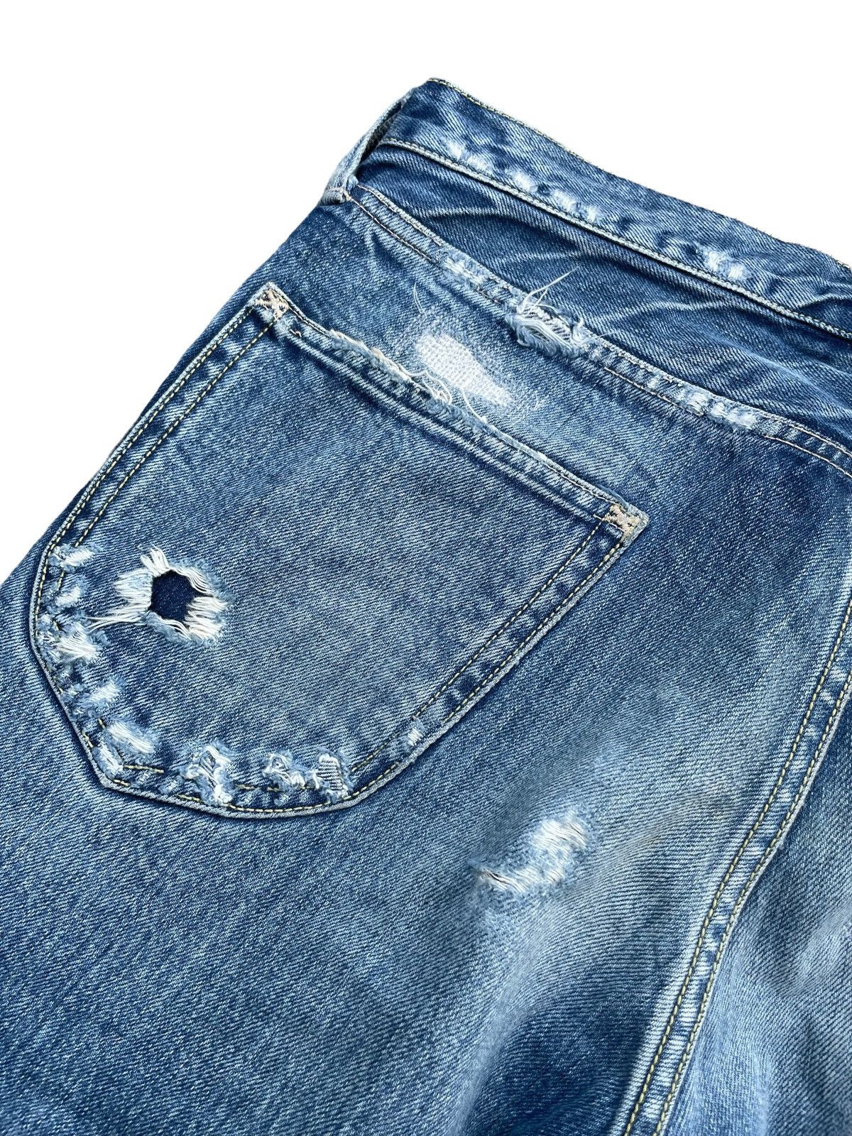 Blue Blue Japan × Vintage Vintage Blue Blue Japan Distresed Rework Denim Size US 35 - 12 Thumbnail