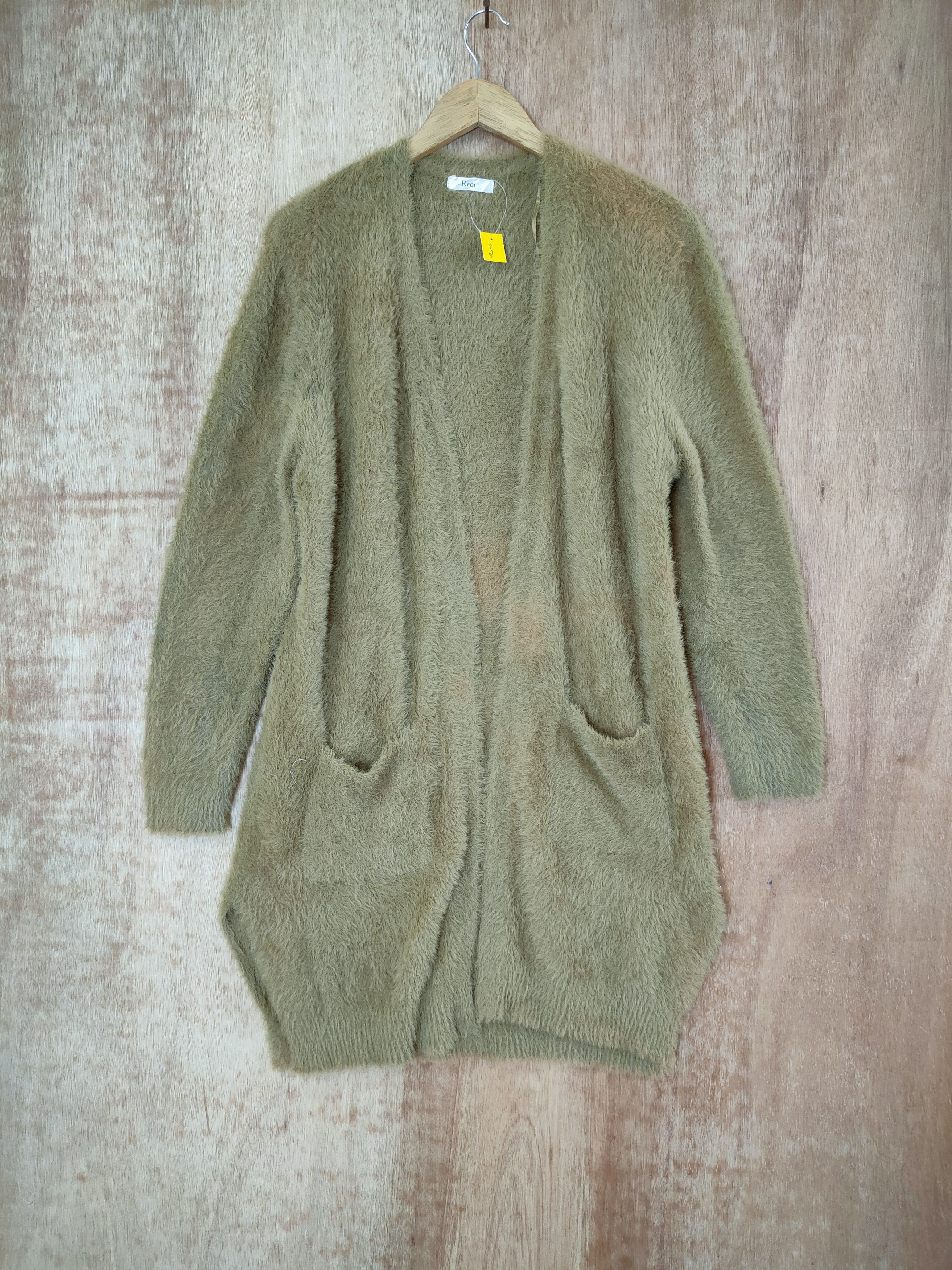 DL Roer faded Mohair soft fur long cardigan knitwear #46-530