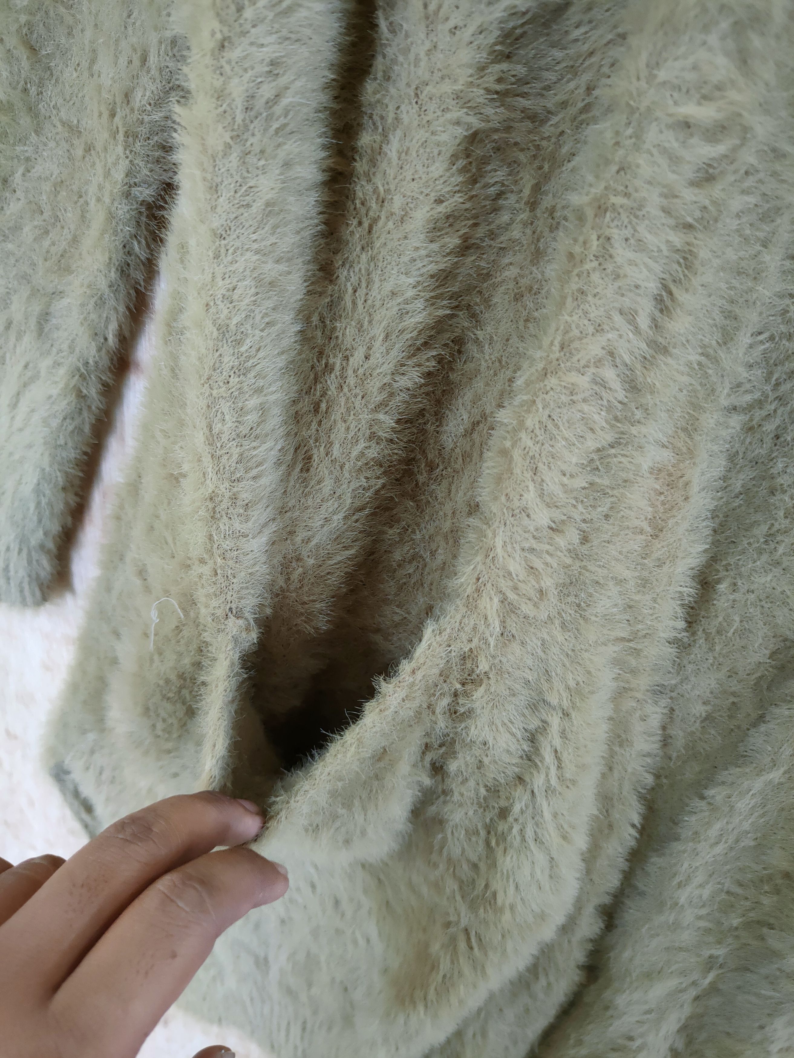 Aran Isles Knitwear DL Roer faded Mohair soft fur long cardigan knitwear #46-530 Size L / US 10 / IT 46 - 7 Thumbnail