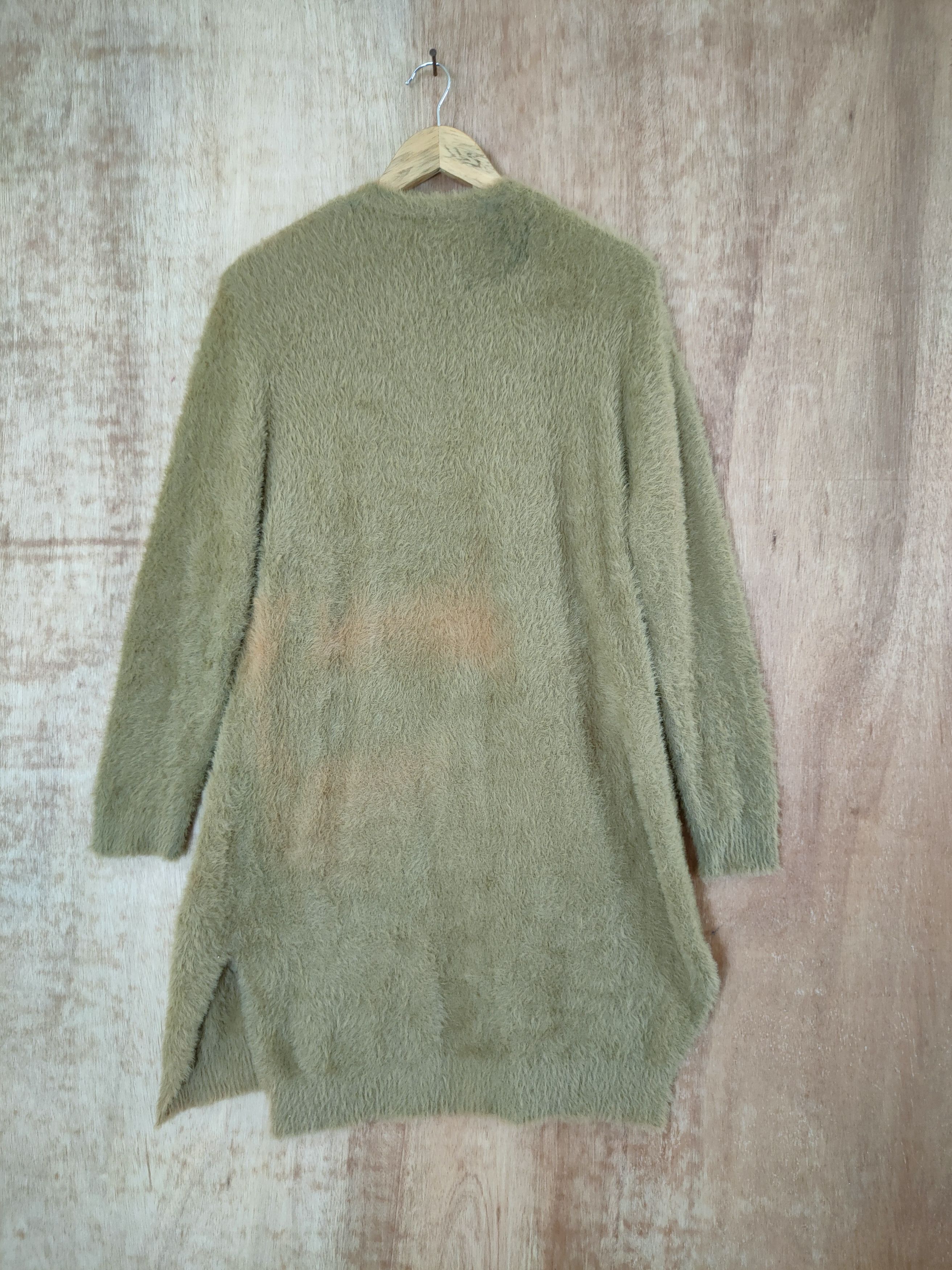 Aran Isles Knitwear DL Roer faded Mohair soft fur long cardigan knitwear #46-530 Size L / US 10 / IT 46 - 9 Thumbnail