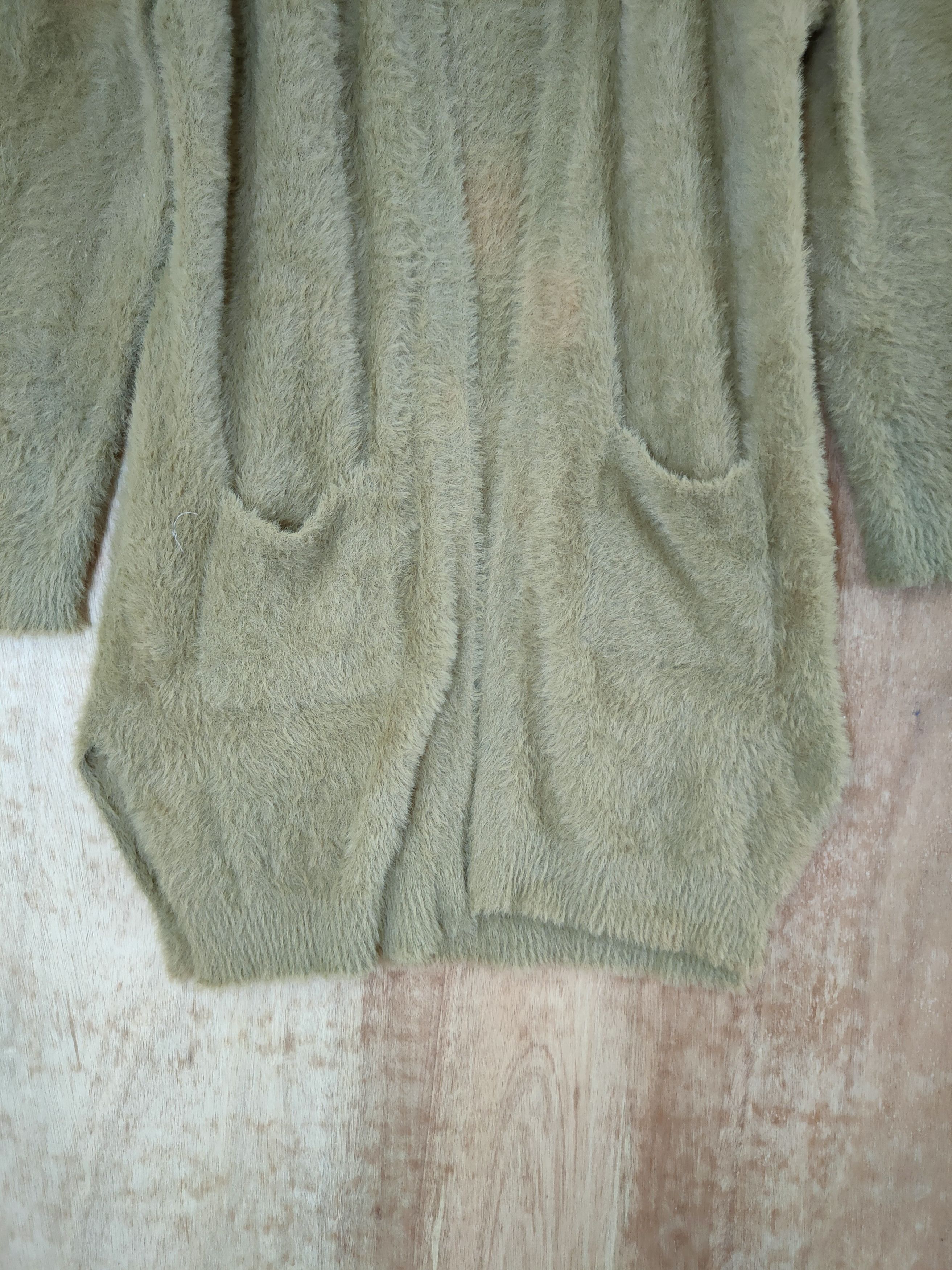 Aran Isles Knitwear DL Roer faded Mohair soft fur long cardigan knitwear #46-530 Size L / US 10 / IT 46 - 2 Thumbnail