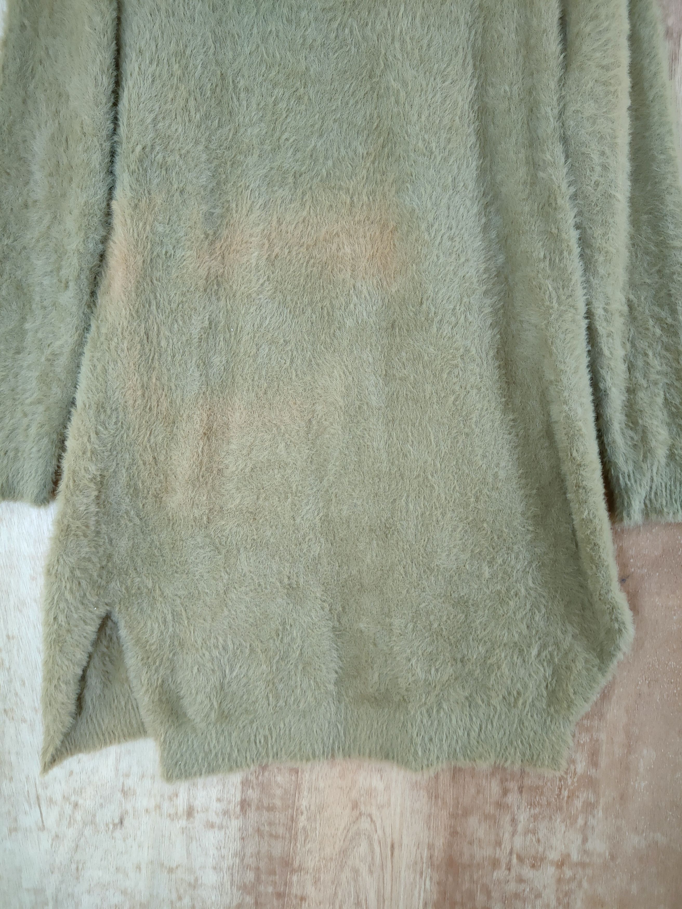 Aran Isles Knitwear DL Roer faded Mohair soft fur long cardigan knitwear #46-530 Size L / US 10 / IT 46 - 10 Thumbnail