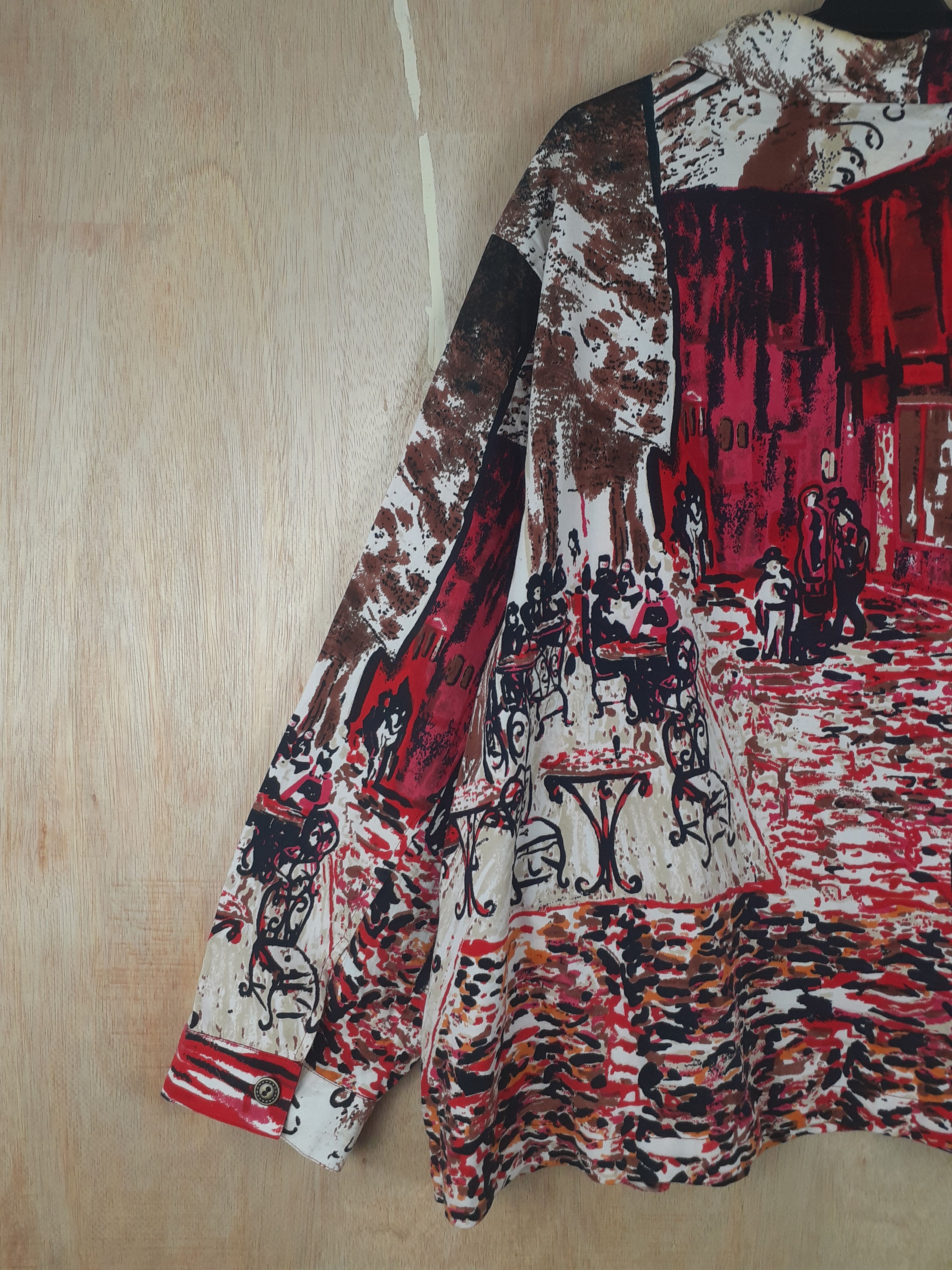 Vintage DLL Graff Art vintage painter Red Shirt #A2554 Size XXL / US 16-18 / IT 52-54 - 9 Thumbnail