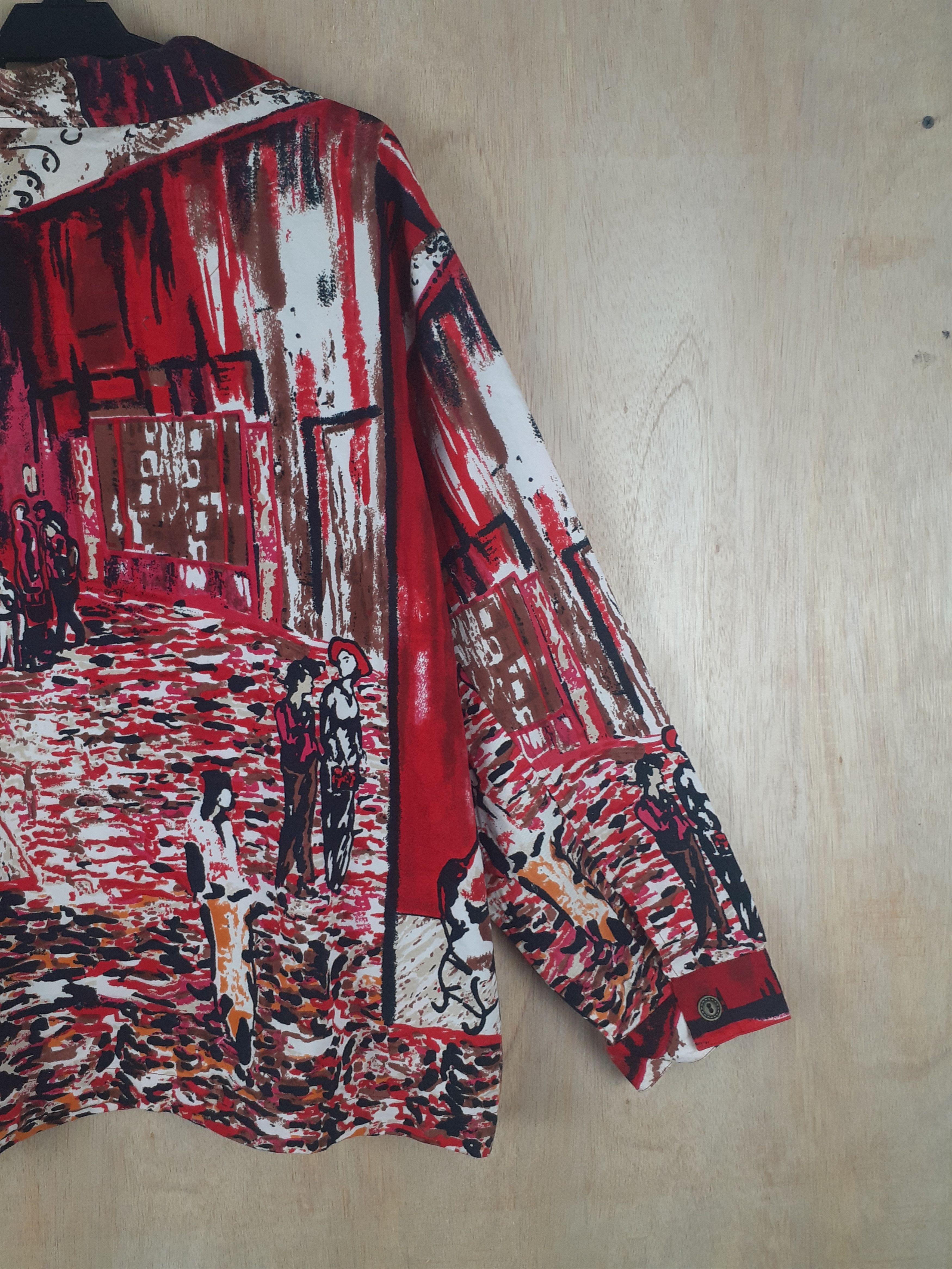Vintage DLL Graff Art vintage painter Red Shirt #A2554 Size XXL / US 16-18 / IT 52-54 - 8 Thumbnail