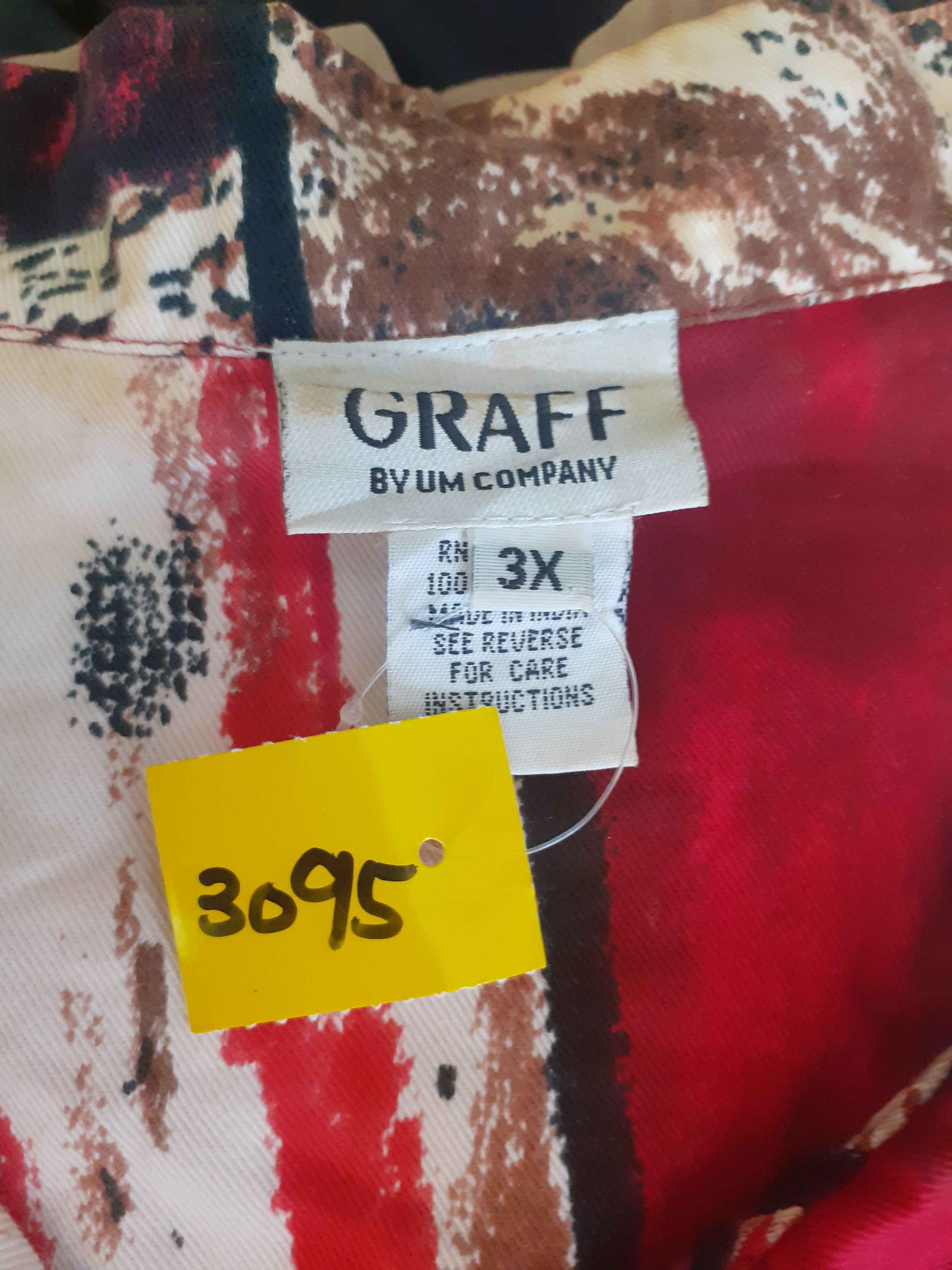 Vintage DLL Graff Art vintage painter Red Shirt #A2554 Size XXL / US 16-18 / IT 52-54 - 11 Thumbnail