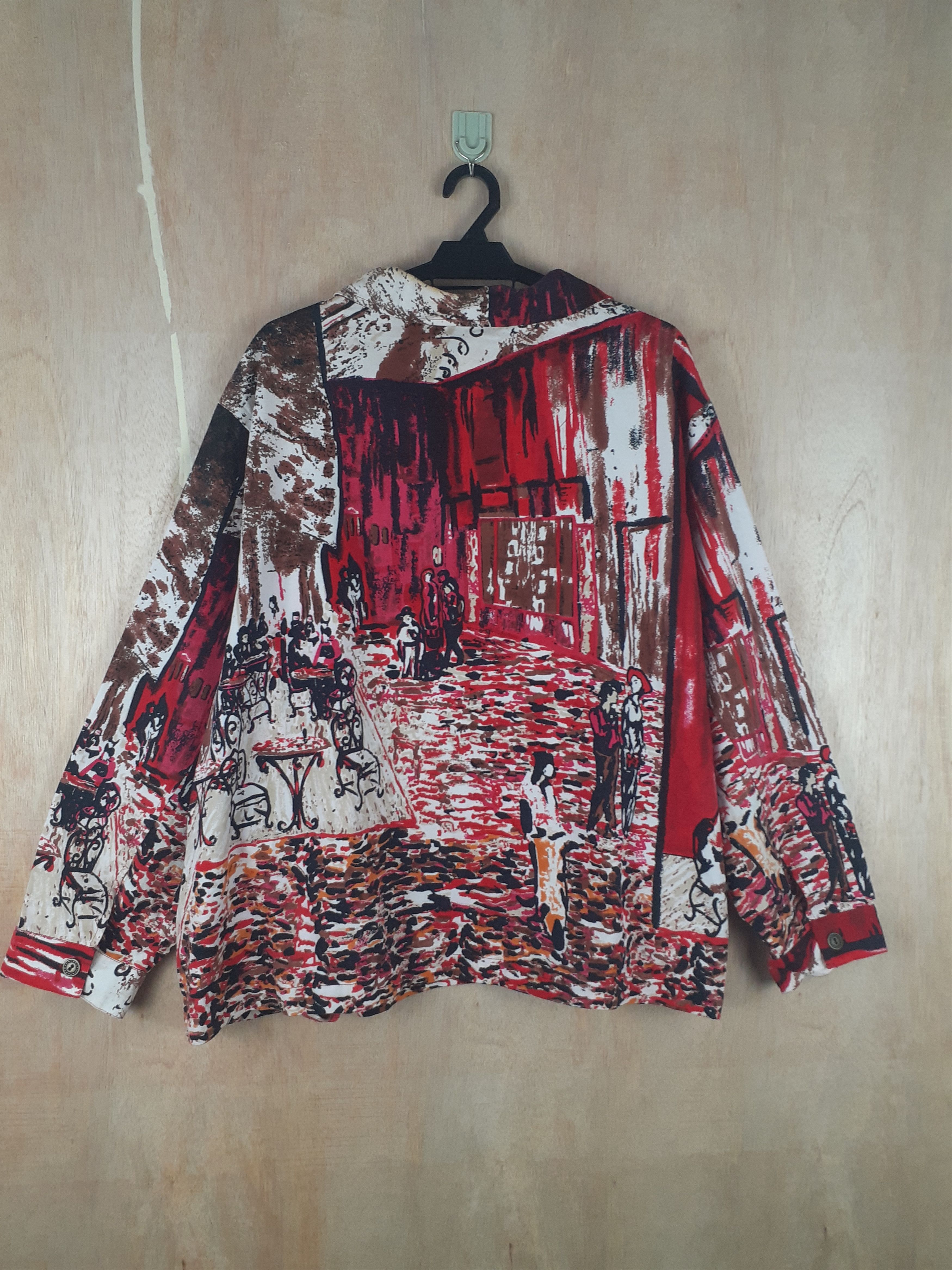 Vintage DLL Graff Art vintage painter Red Shirt #A2554 Size XXL / US 16-18 / IT 52-54 - 7 Thumbnail