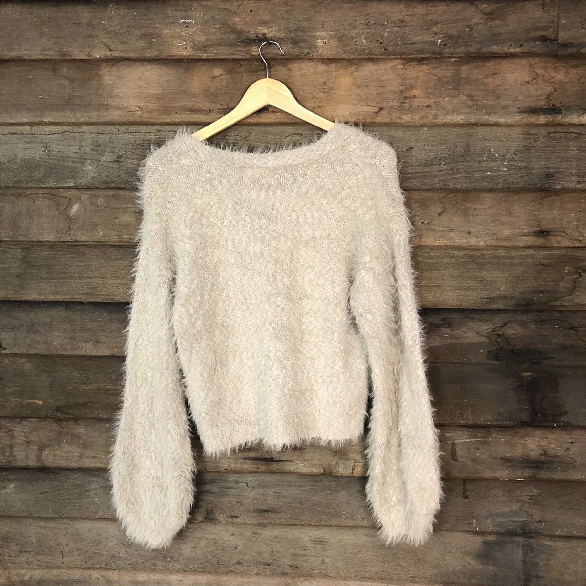 Homespun Knitwear DL Colony Grey Shaggy Fur Mohair Cardigan knitwear #6957 Size M / US 6-8 / IT 42-44 - 9 Thumbnail