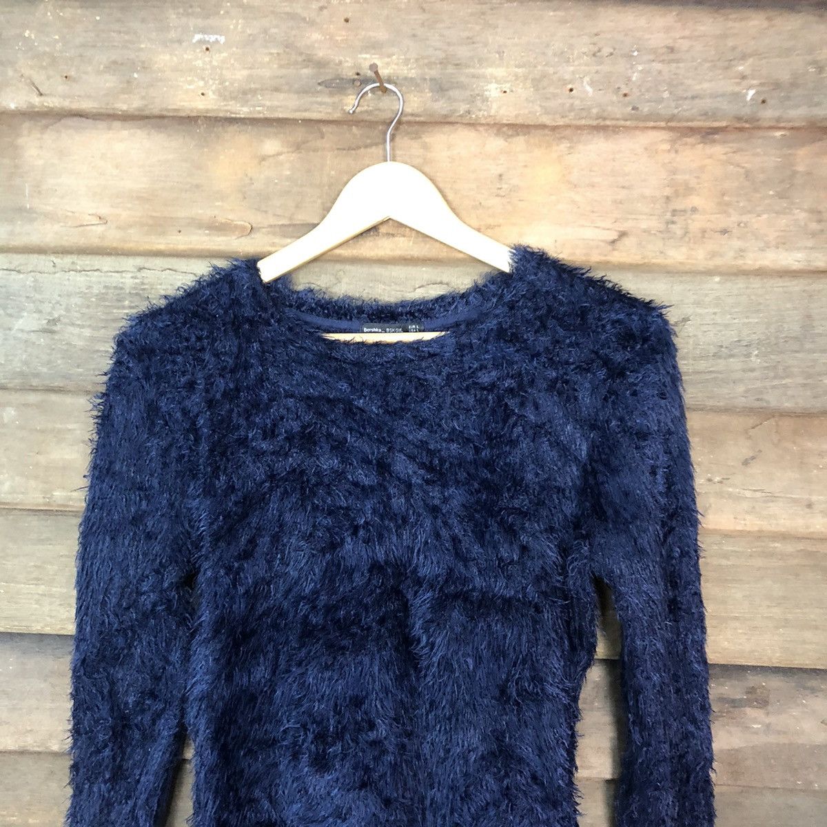 Homespun Knitwear Barshka D.Blue Shag Shaggy Fur Mohair Knitwear #6965 Size M / US 6-8 / IT 42-44 - 2 Thumbnail