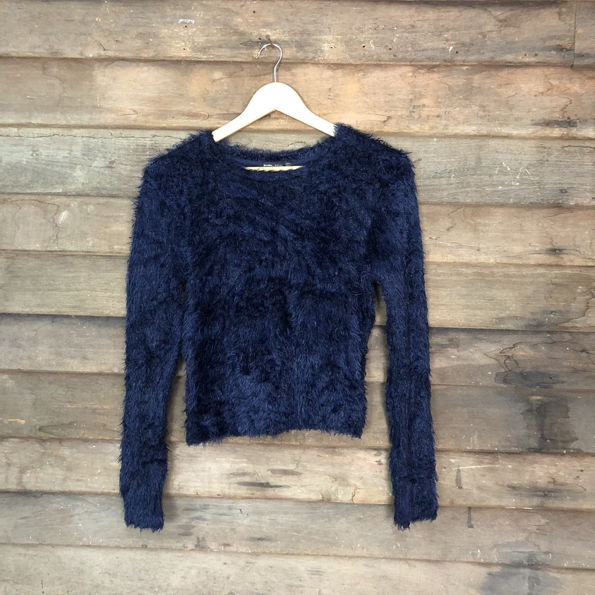Homespun Knitwear Barshka D.Blue Shag Shaggy Fur Mohair Knitwear #6965 Size M / US 6-8 / IT 42-44 - 1 Thumbnail