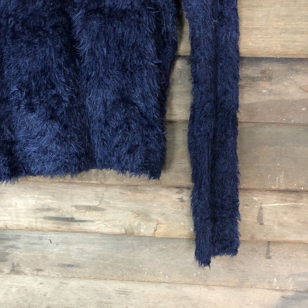Homespun Knitwear Barshka D.Blue Shag Shaggy Fur Mohair Knitwear #6965 Size M / US 6-8 / IT 42-44 - 5 Thumbnail