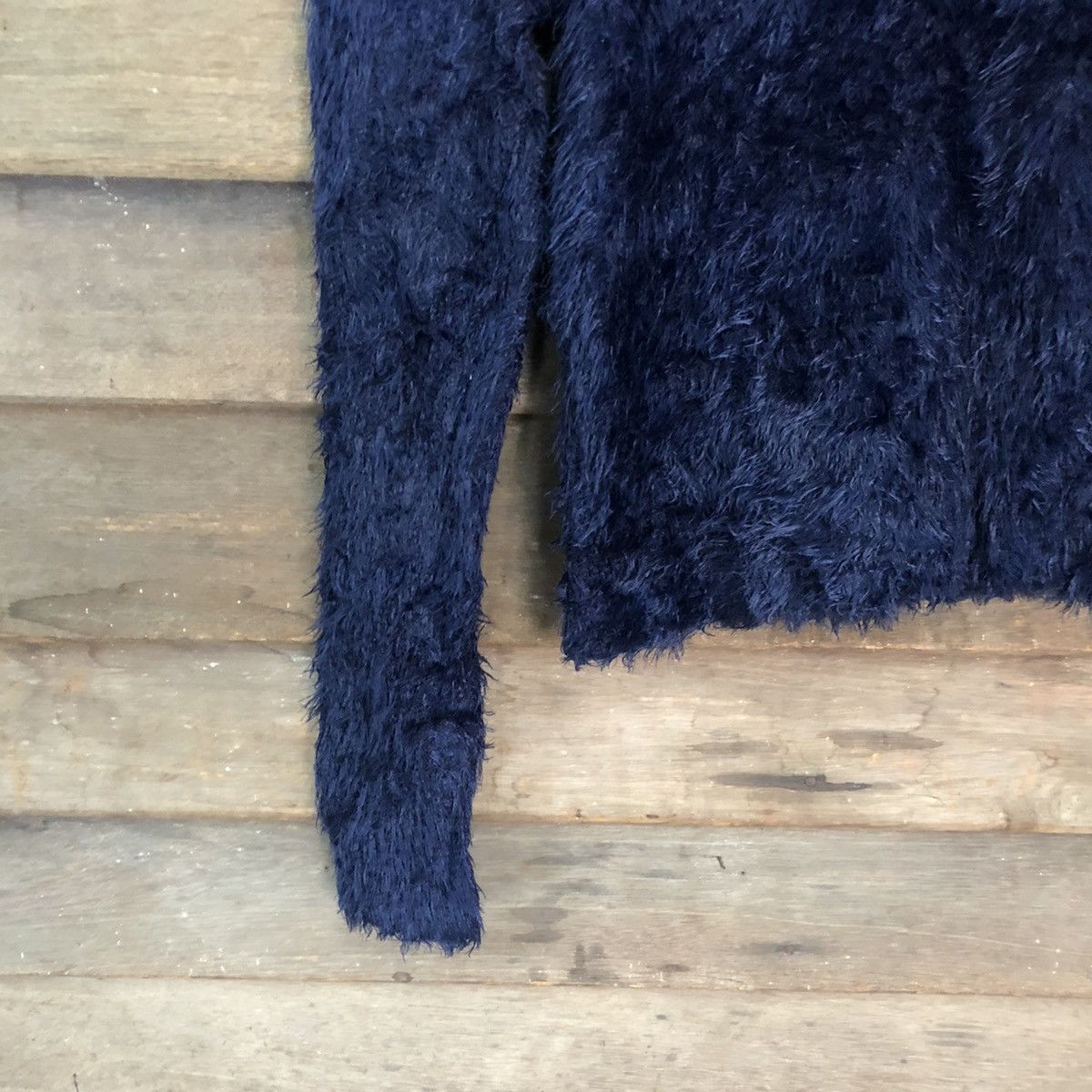Homespun Knitwear Barshka D.Blue Shag Shaggy Fur Mohair Knitwear #6965 Size M / US 6-8 / IT 42-44 - 4 Thumbnail