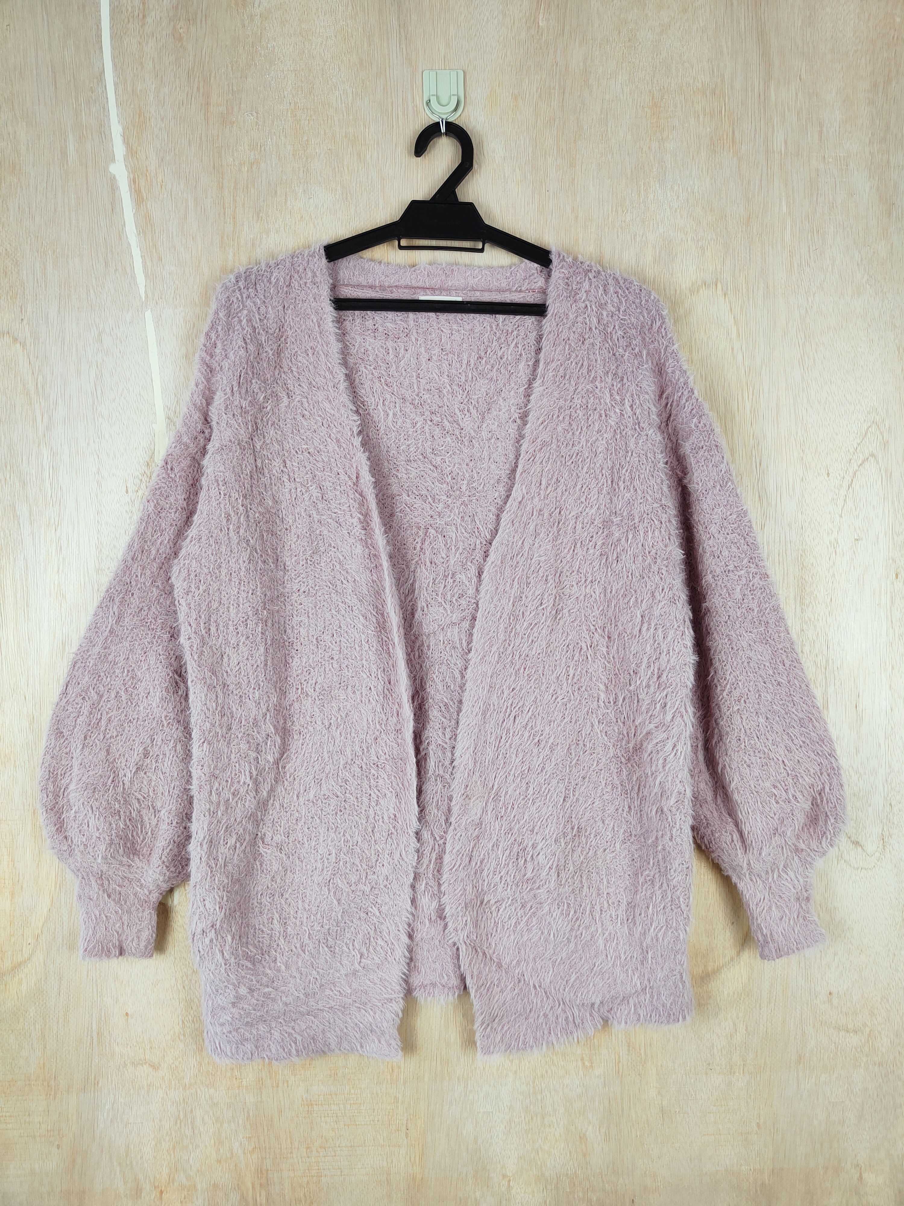 image of Gu Shag Shaggy Fur Mohair Cardigan Knitwears280 in Light Purple, Women's (Size Small)