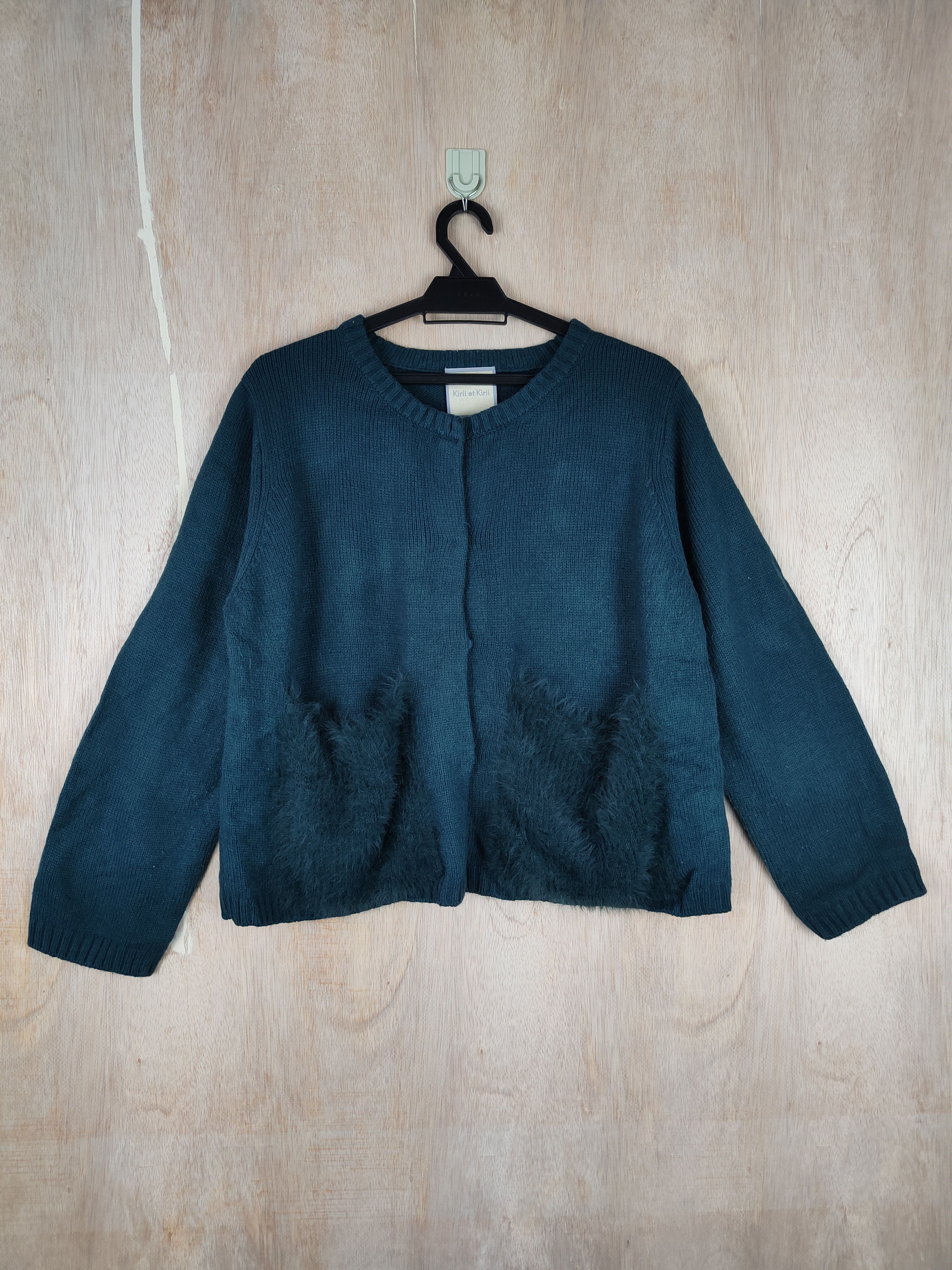 Kirii et Kirii Green double pocket cardigan Knitwear #4287