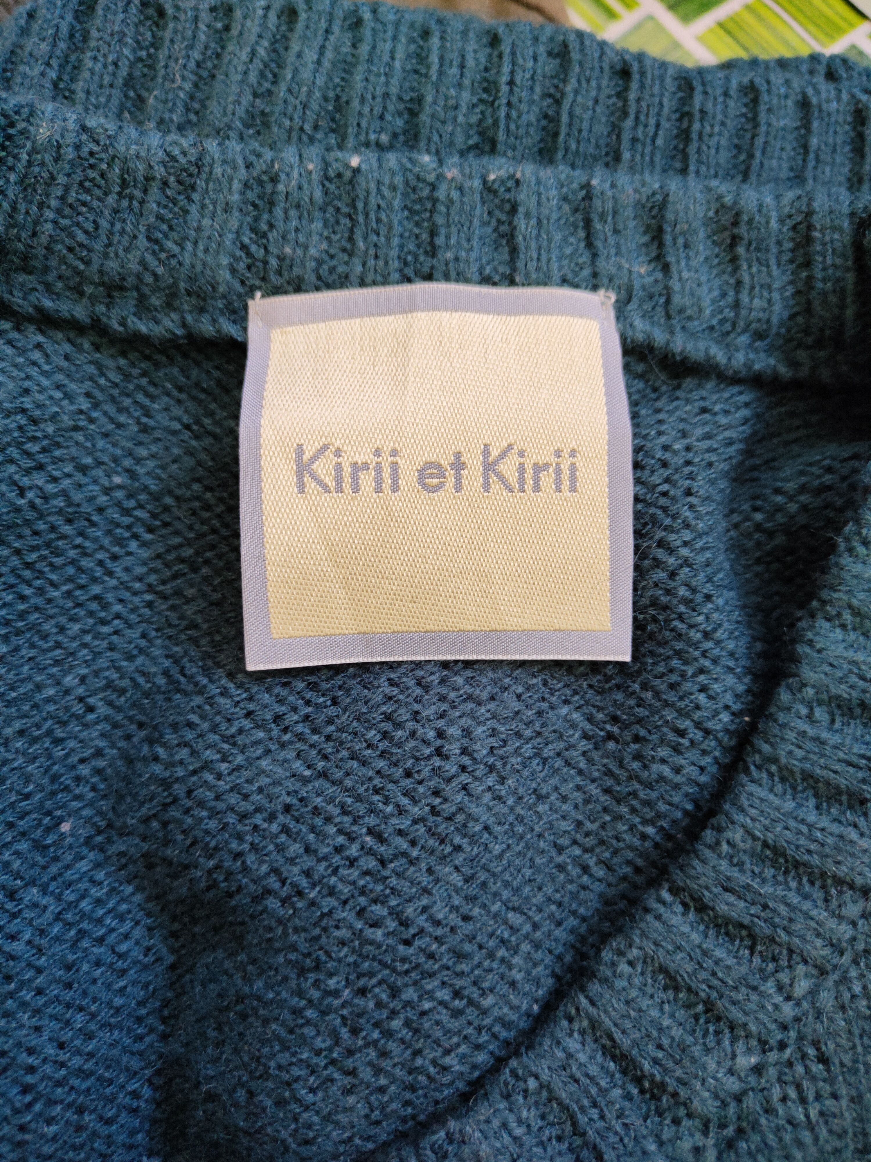 Homespun Knitwear × Japanese Brand Kirii et Kirii Green double pocket cardigan Knitwear #4287 Size L / US 10 / IT 46 - 12 Thumbnail