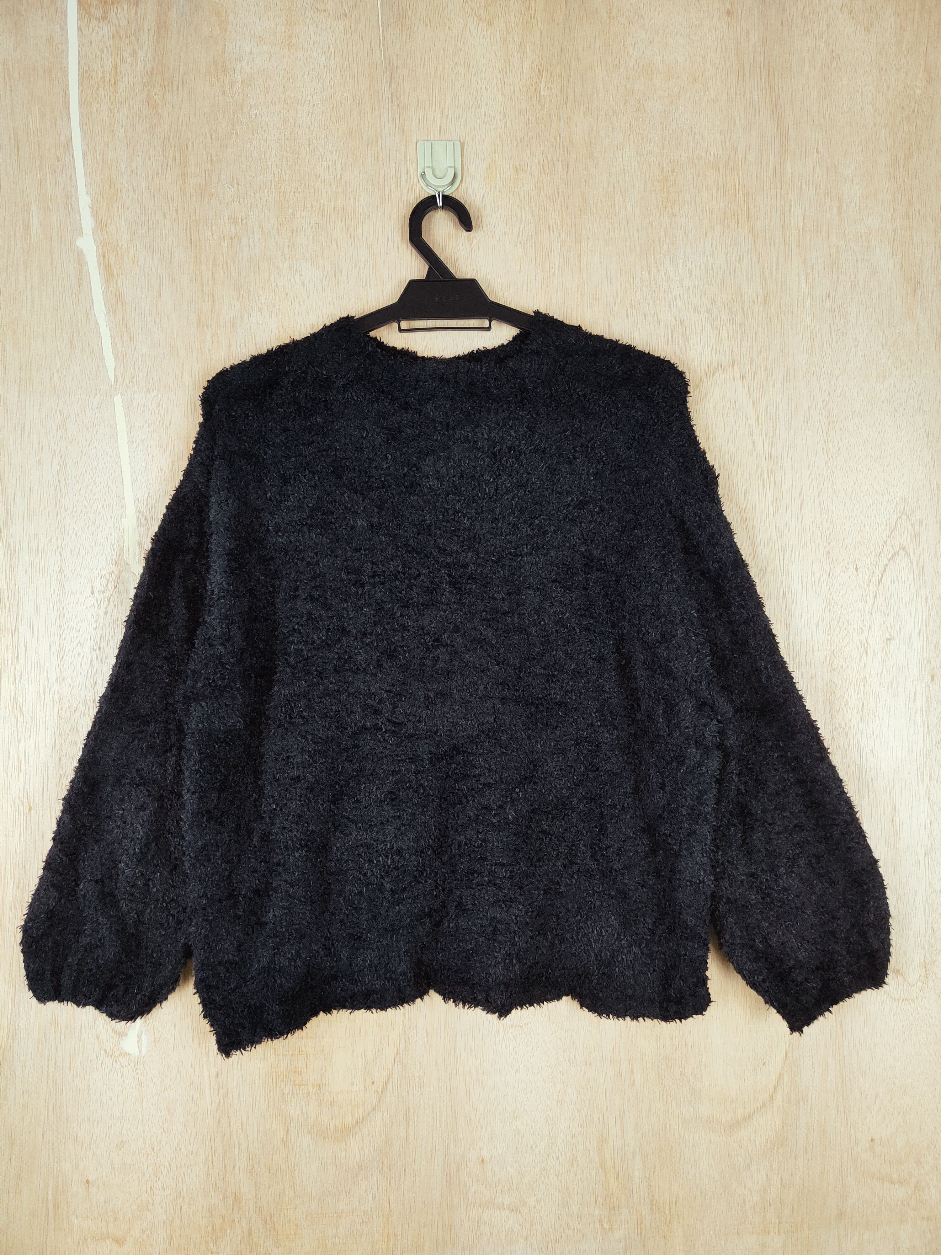 Homespun Knitwear Earth Music&Ecology Black Fur Mohair Knitwear #S291 Size M / US 6-8 / IT 42-44 - 5 Thumbnail