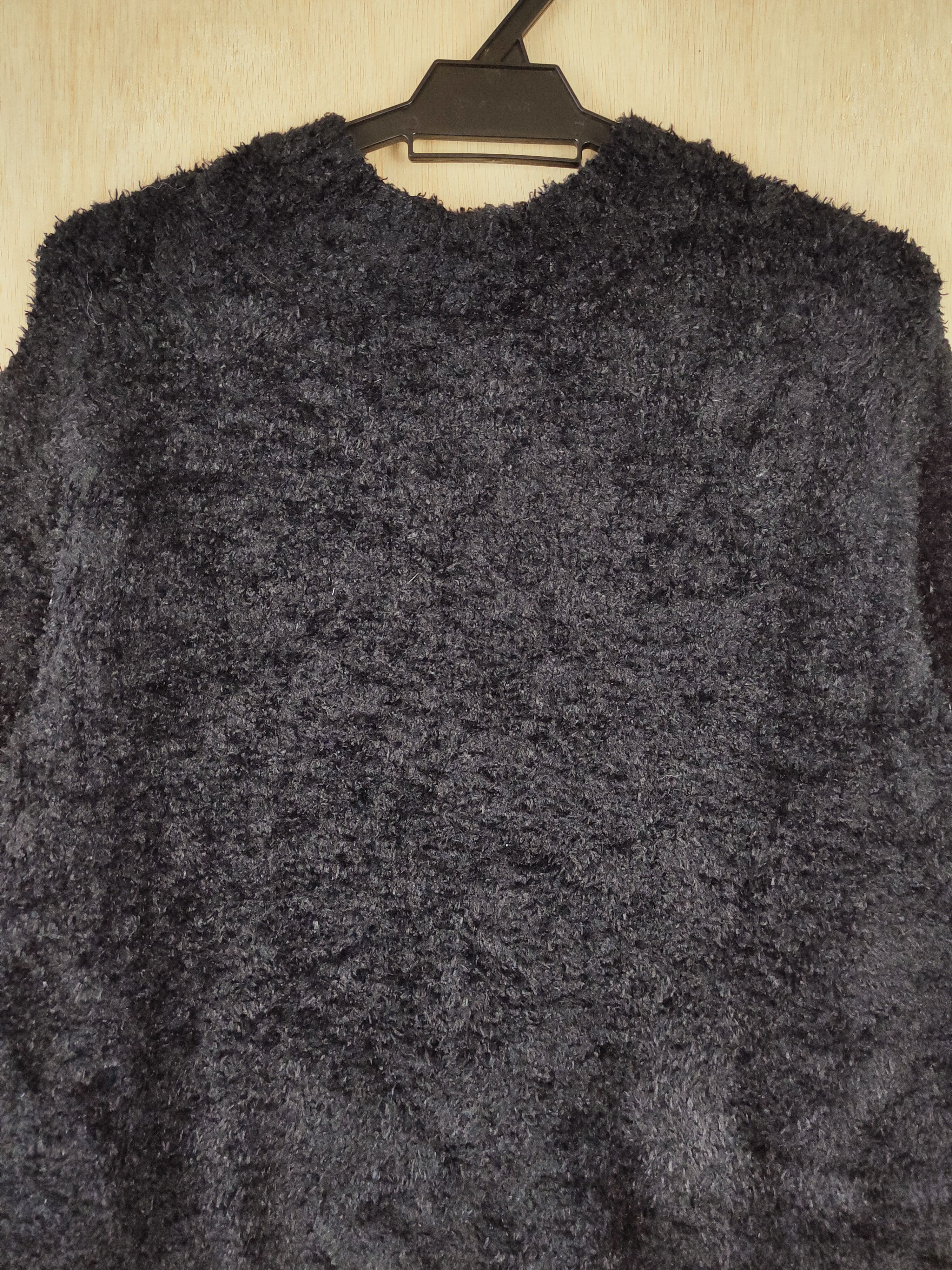 Homespun Knitwear Earth Music&Ecology Black Fur Mohair Knitwear #S291 Size M / US 6-8 / IT 42-44 - 2 Thumbnail
