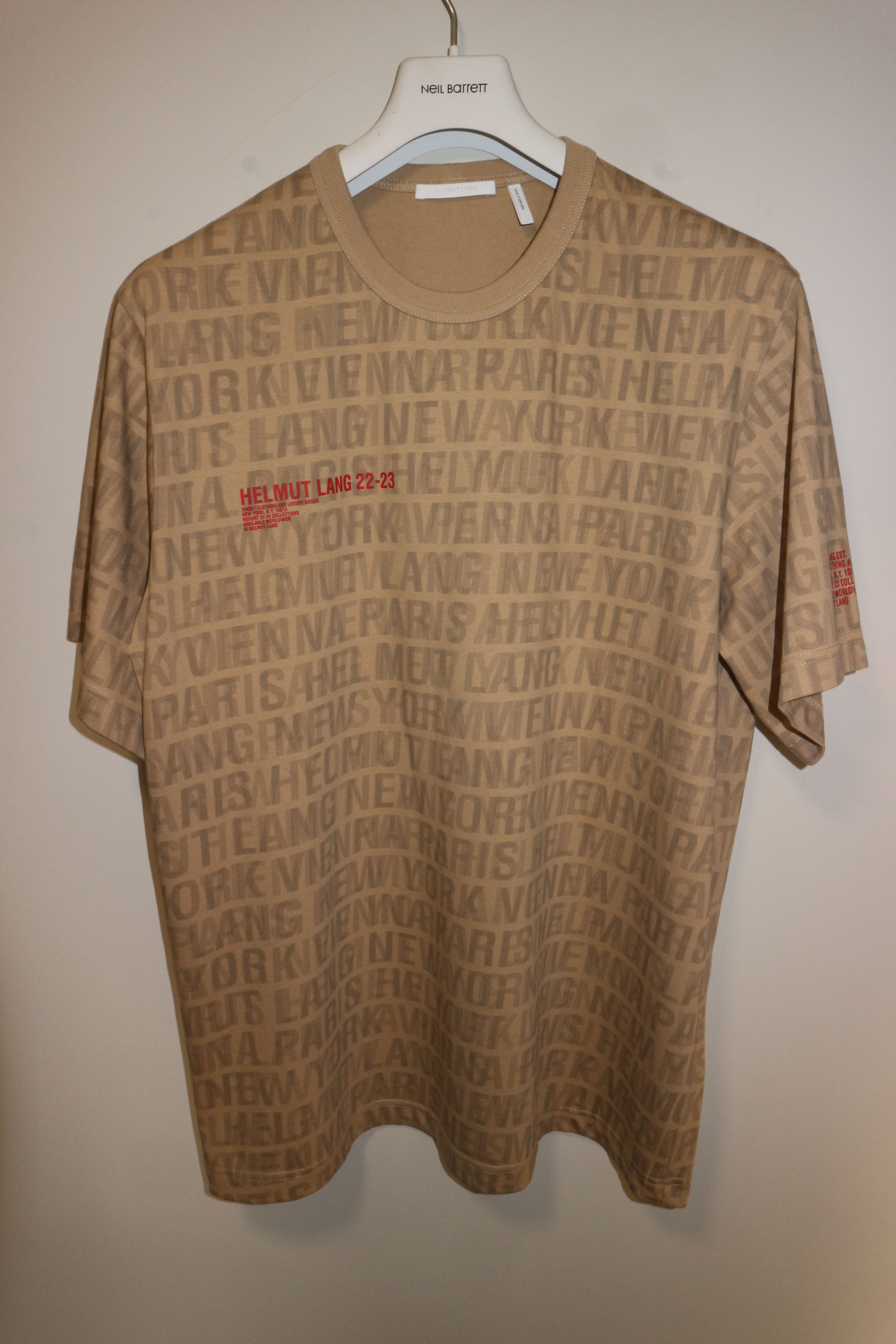 image of Helmut Lang All Over Print T-Shirt in Sandstorm, Men's (Size 2XL)