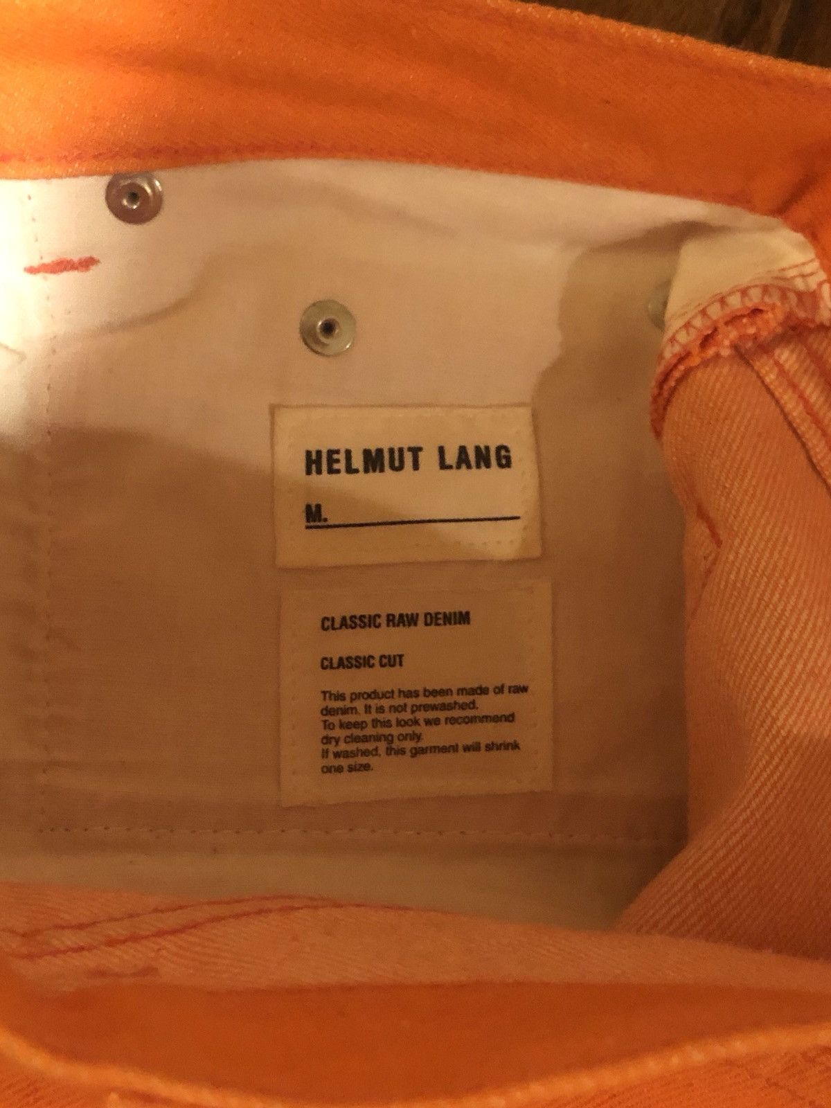 Helmut Lang Helmut Lang Safety Orange Raw Denim Jeans Size US 28 / EU 44 - 3 Thumbnail