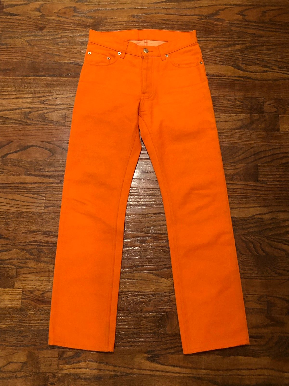 Helmut Lang Helmut Lang Safety Orange Raw Denim Jeans Size US 28 / EU 44 - 1 Preview