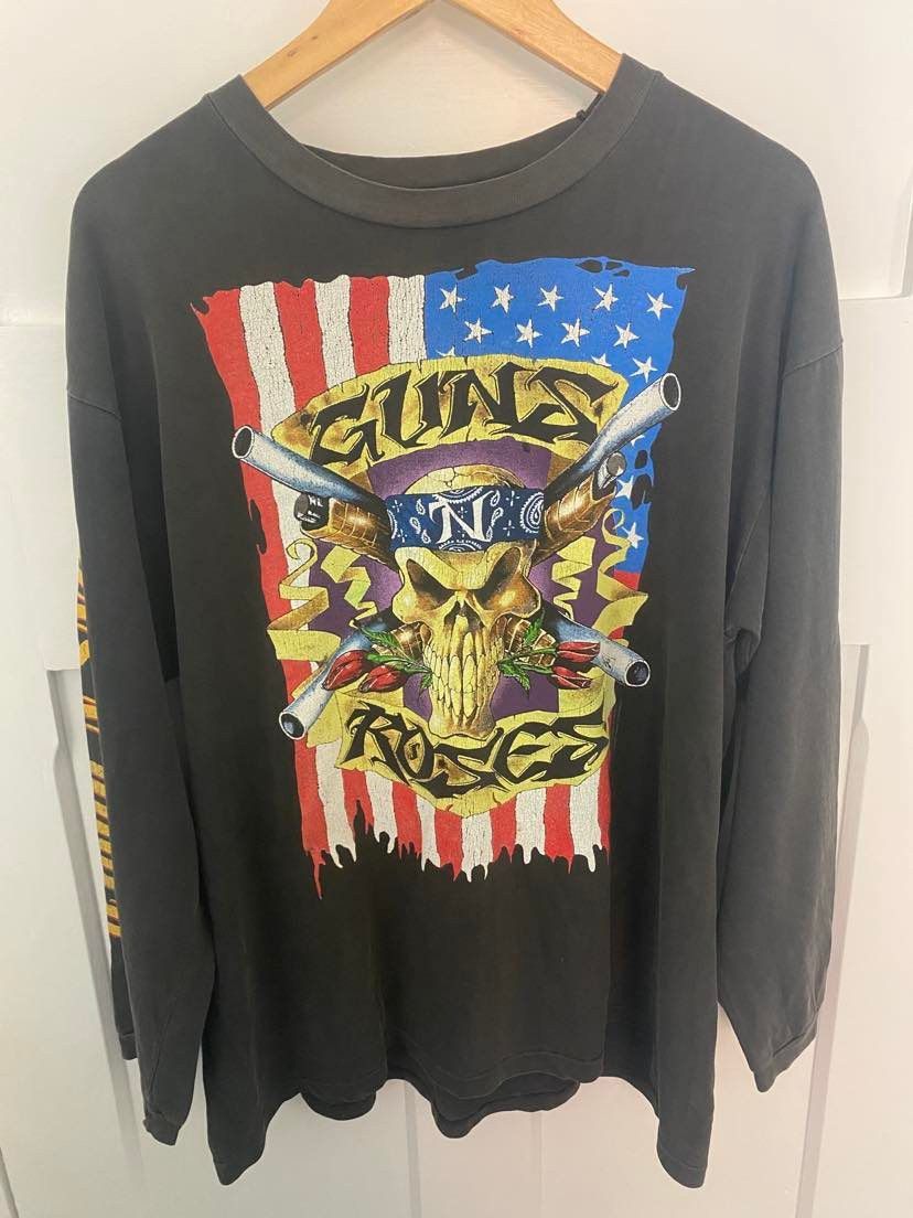 T-shirt Vintage Guns N' Roses 1991 - Tour Use Your Illusion - Taille L - Occasion Très Bon état