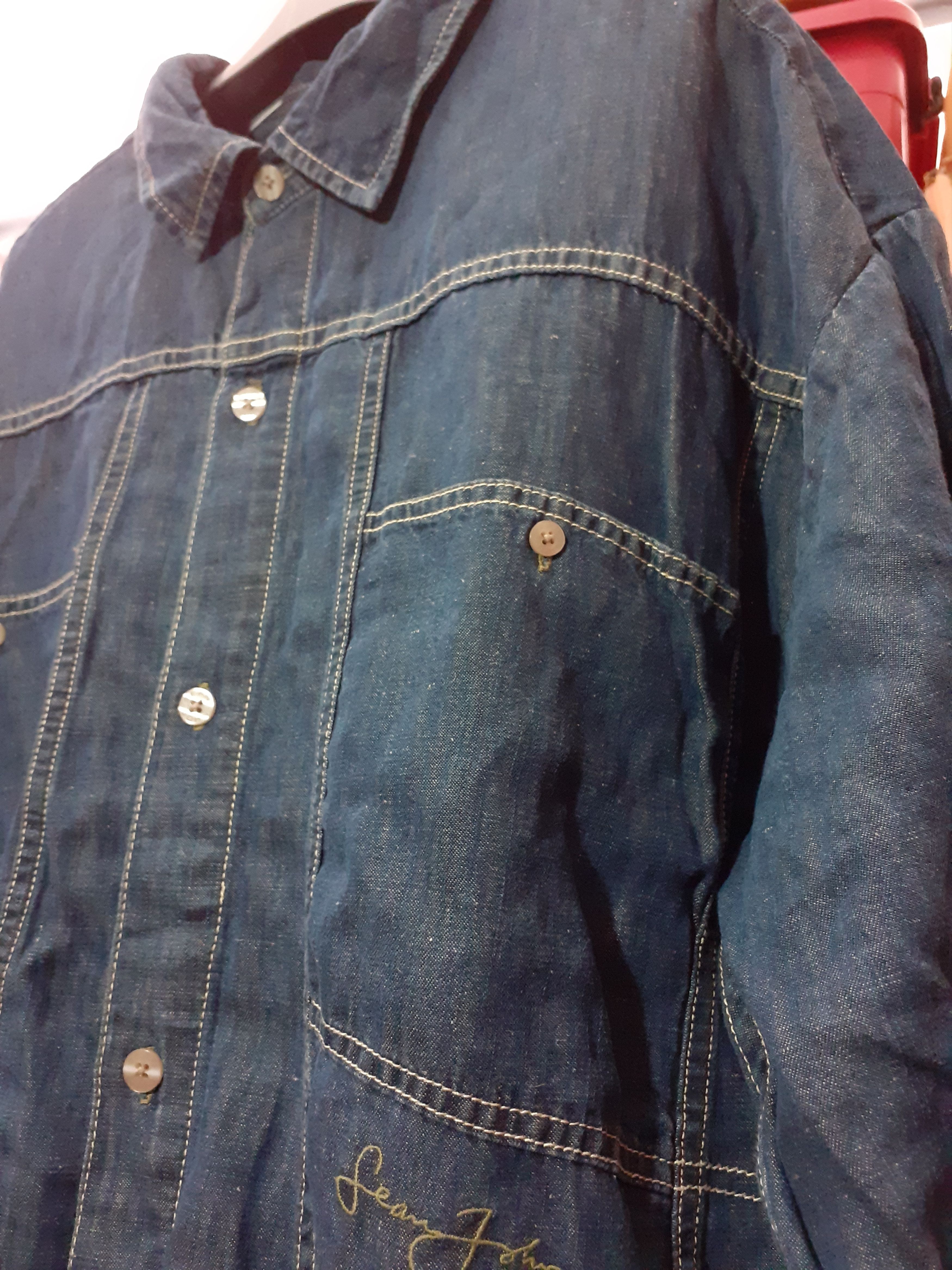 Sean John Vintage Sean John Workwear Oversize shirts chambray engineer Size US XXL / EU 58 / 5 - 3 Thumbnail