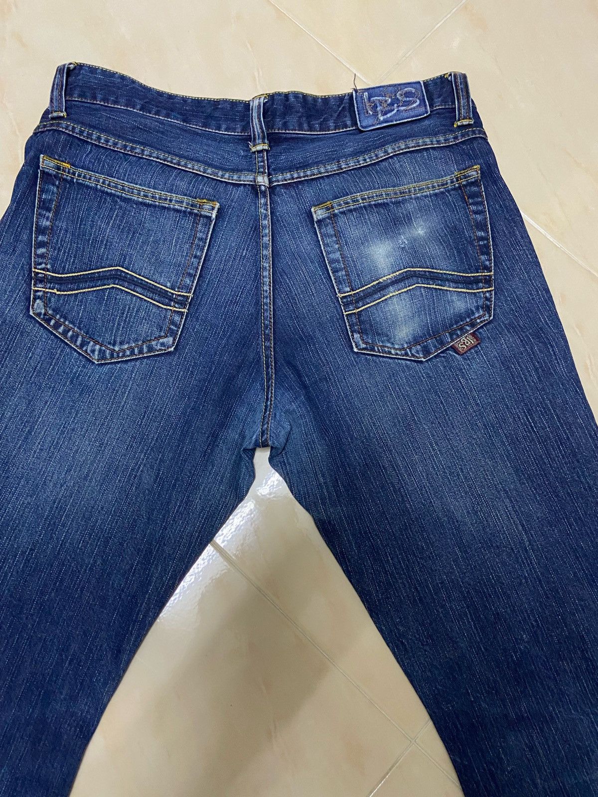 Japanese Brand Vintage Ibs Denim fit W33 dark blue Size US 33 - 5 Thumbnail
