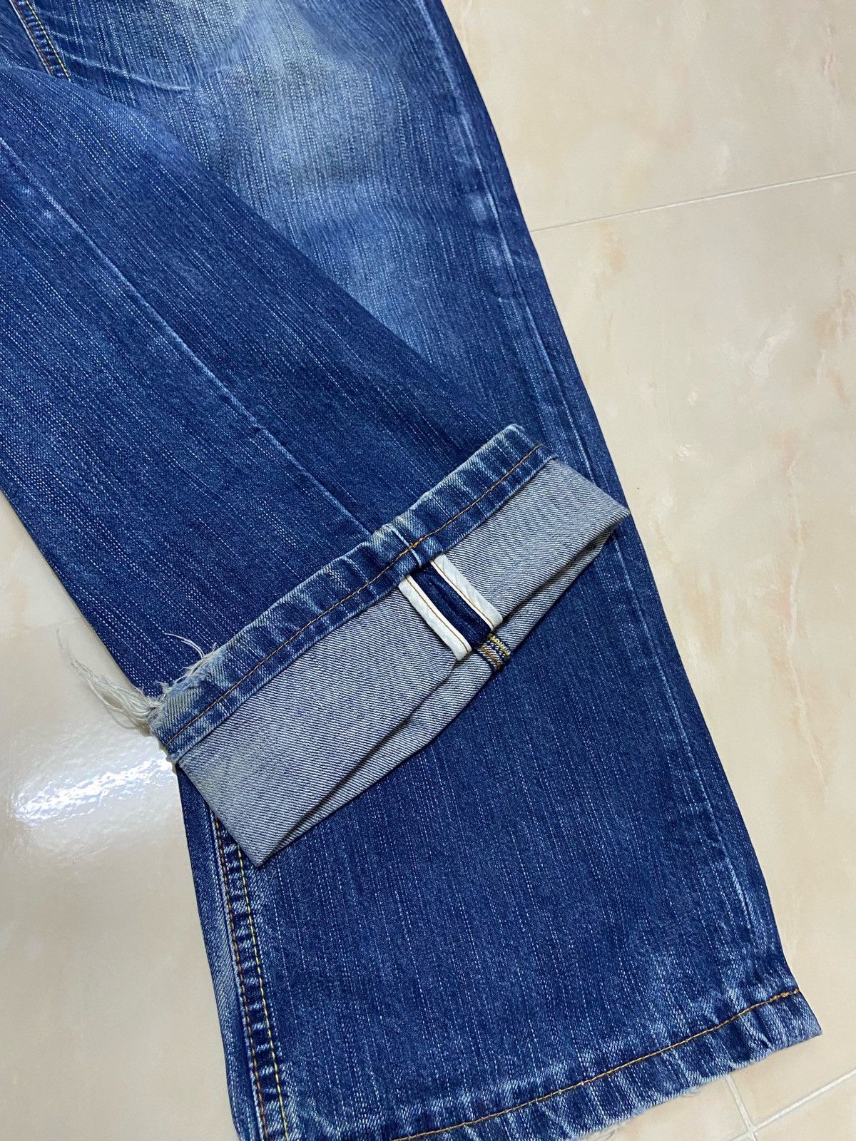 Japanese Brand Vintage Ibs Denim fit W33 dark blue Size US 33 - 6 Thumbnail