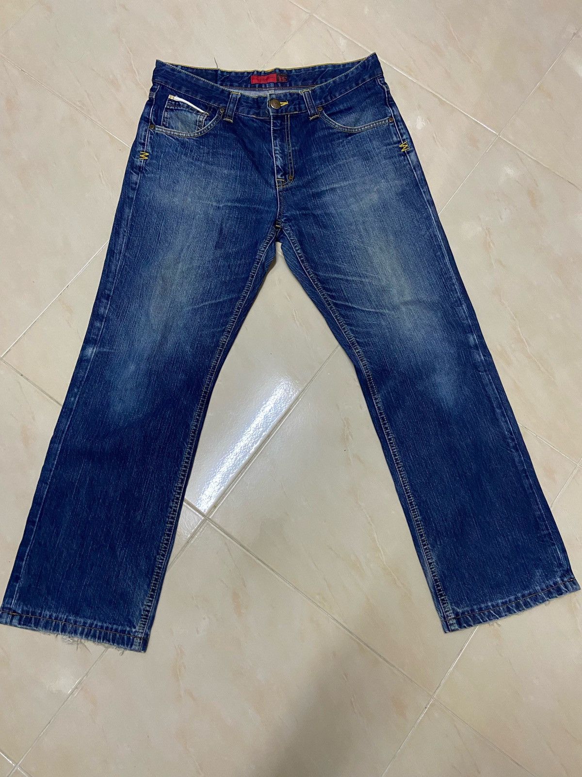 Japanese Brand Vintage Ibs Denim fit W33 dark blue Size US 33 - 1 Thumbnail