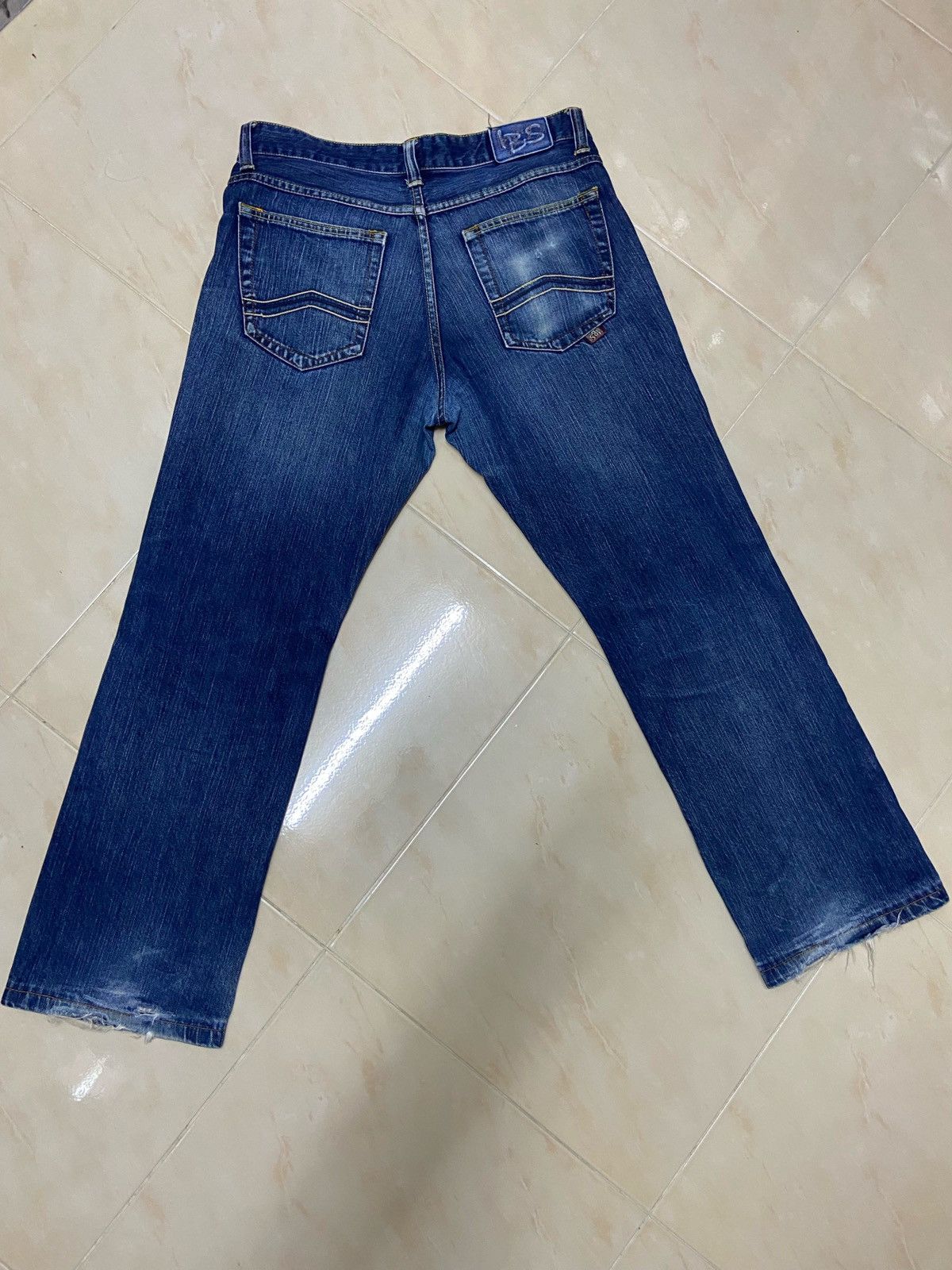 Japanese Brand Vintage Ibs Denim fit W33 dark blue Size US 33 - 4 Thumbnail