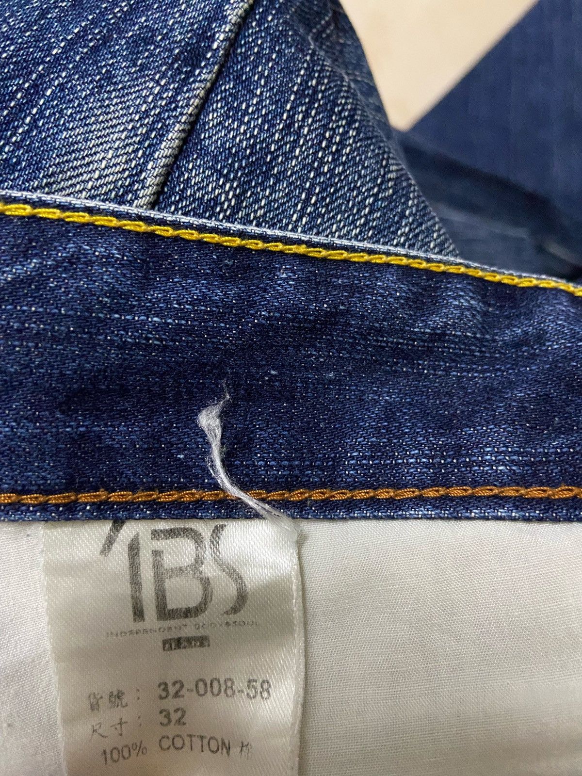 Japanese Brand Vintage Ibs Denim fit W33 dark blue Size US 33 - 7 Thumbnail