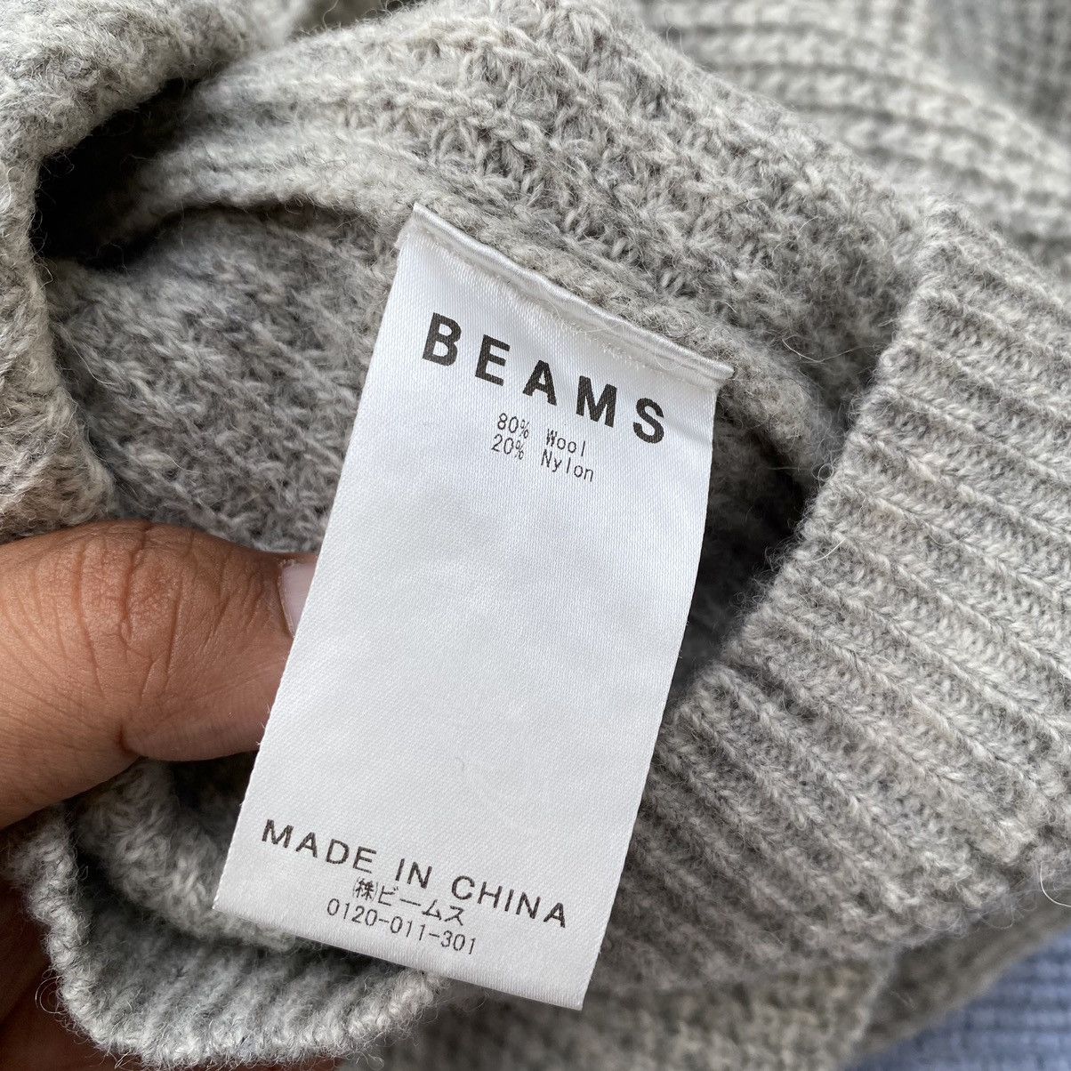 Beams Plus beams grey pullover knit Size US M / EU 48-50 / 2 - 6 Thumbnail