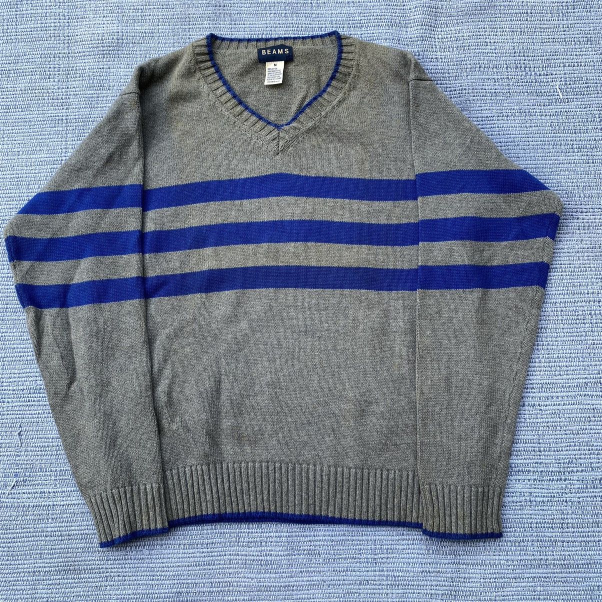 Beams Plus grey striped jumper Size US M / EU 48-50 / 2 - 1 Thumbnail