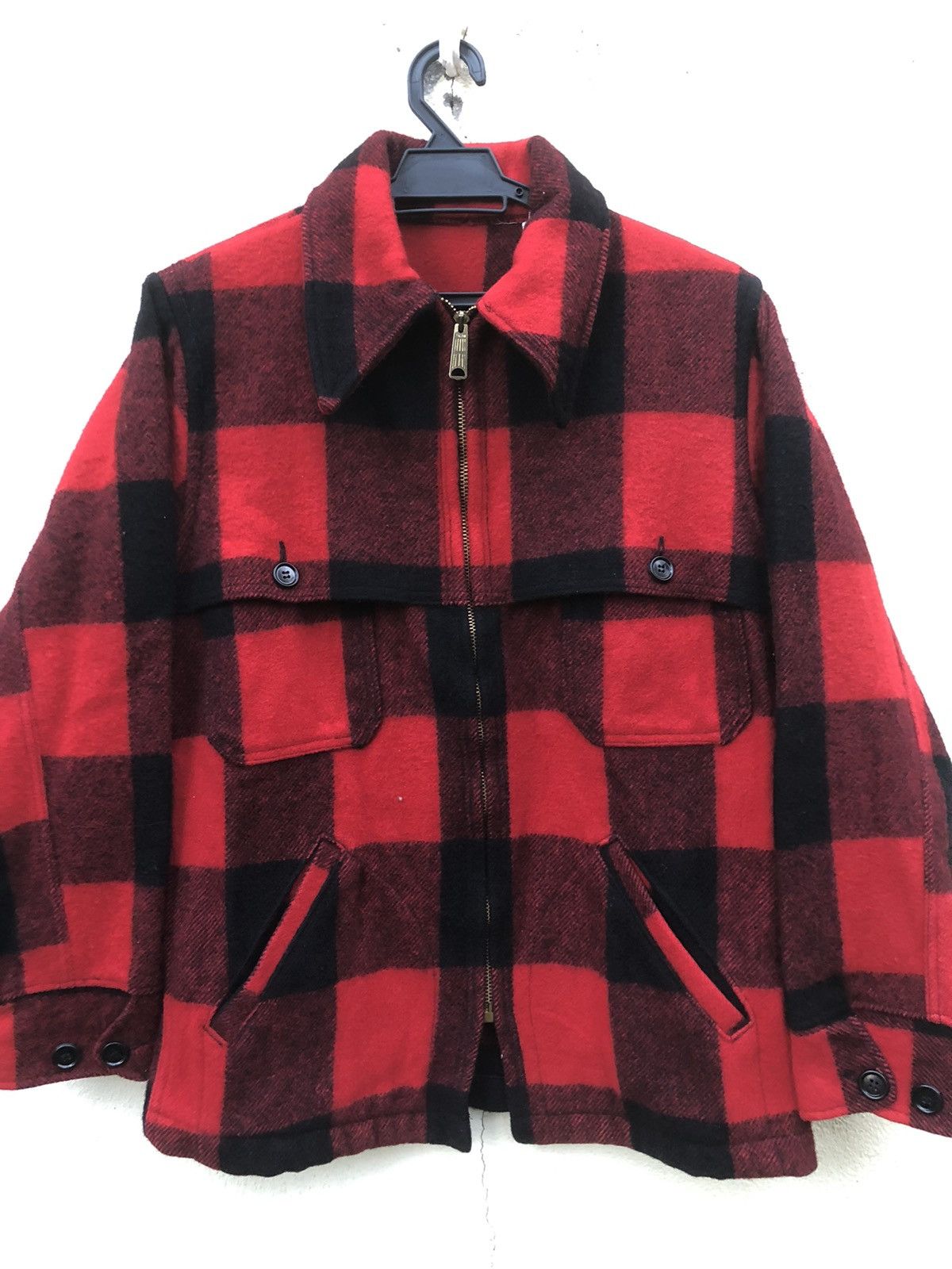 Vintage 🔥Vtg TARTAN WOOL JACKET INSPIRED CC FILSON TALON ZIP Size US M / EU 48-50 / 2 - 1 Thumbnail