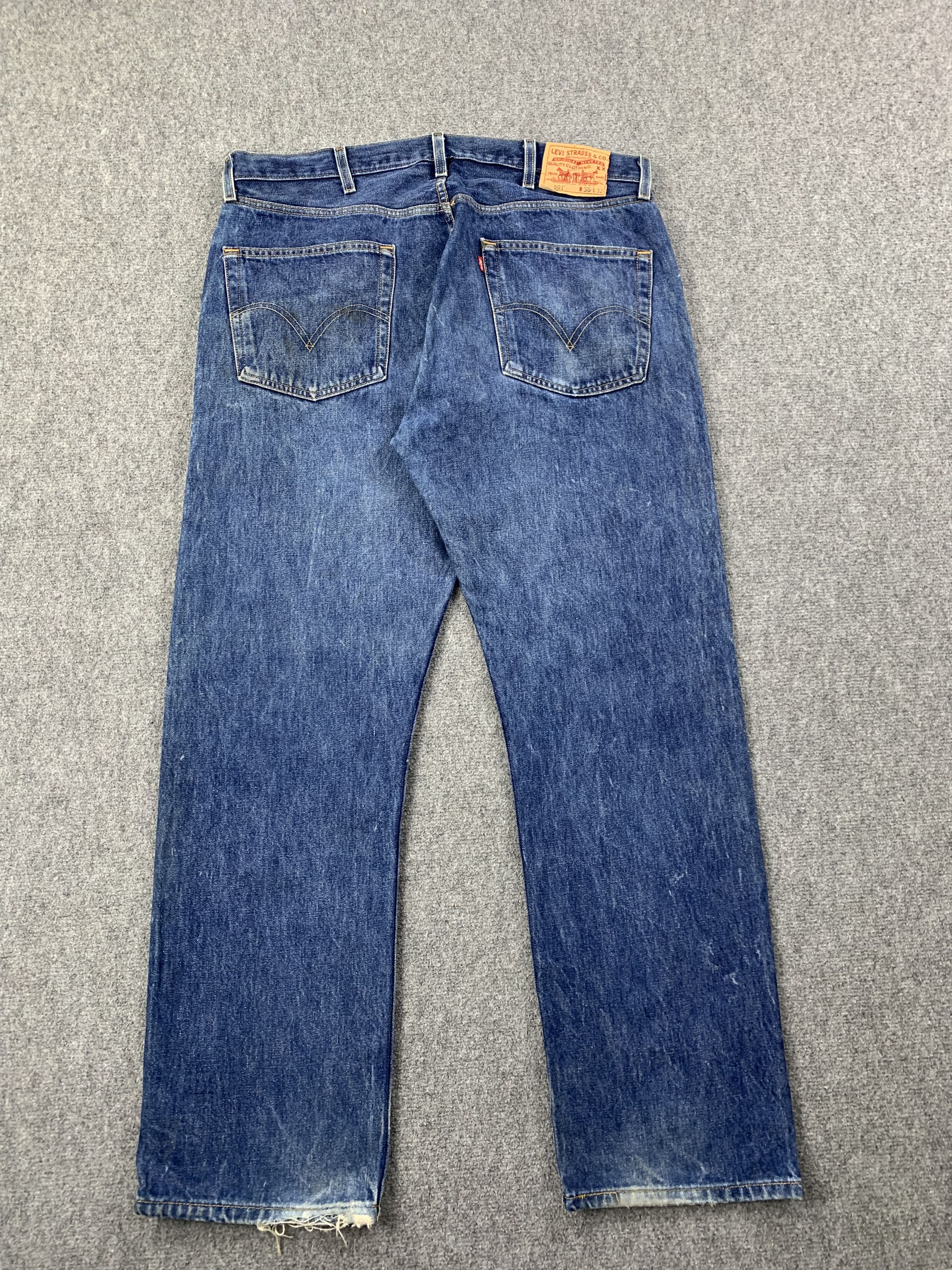 Levi's Vintage 90s Dirty Levis 501 Faded Blue Jeans DP2204 Size US 38 / EU 54 - 4 Thumbnail