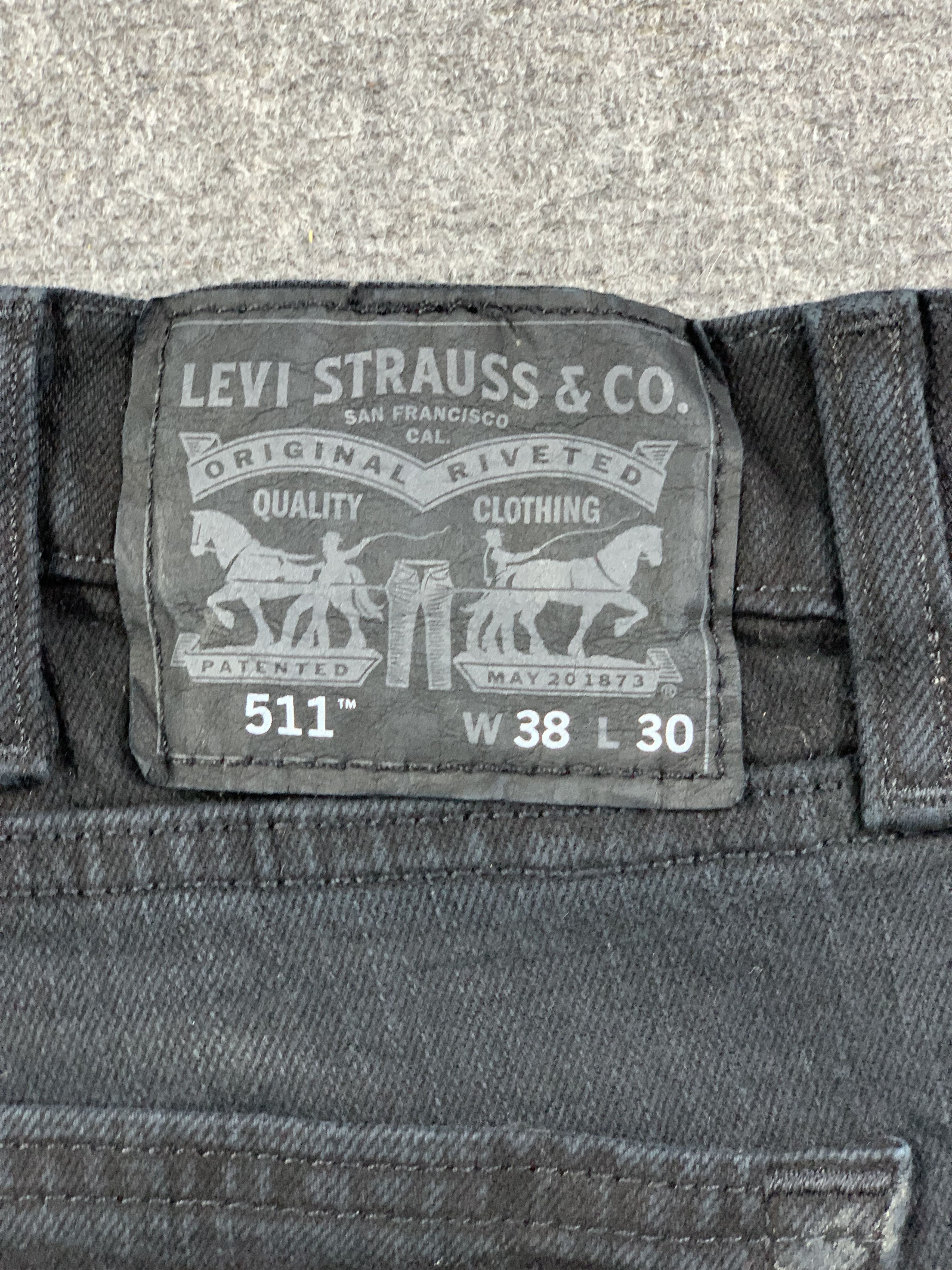 Levi's Vintage Dirty Levis 511 Faded Black Jeans DP2207 Size US 37 - 6 Thumbnail