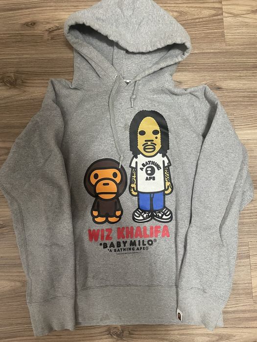 Bape Bape Wiz Khalifa Baby Milo Pullover Hoodie | Grailed